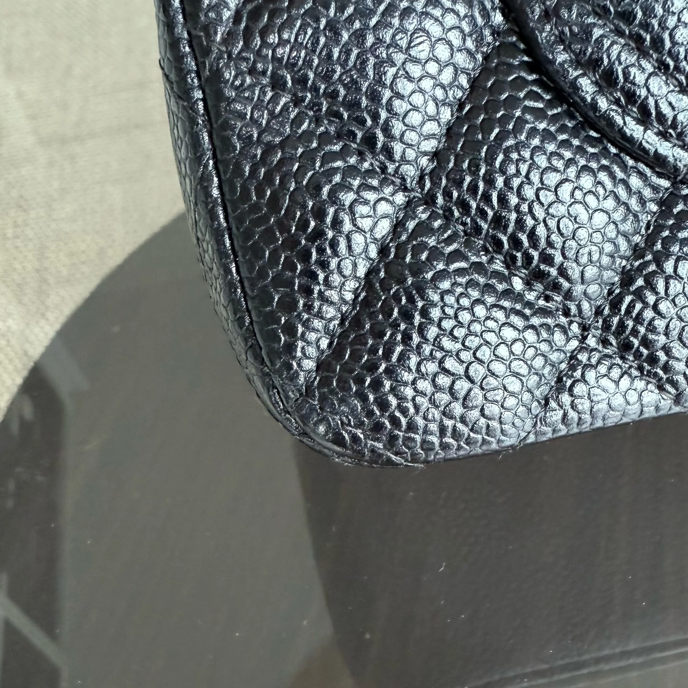 Chanel Classic Flap Small - Caviar 23CM Quilted Black Gold Hardware Series 24