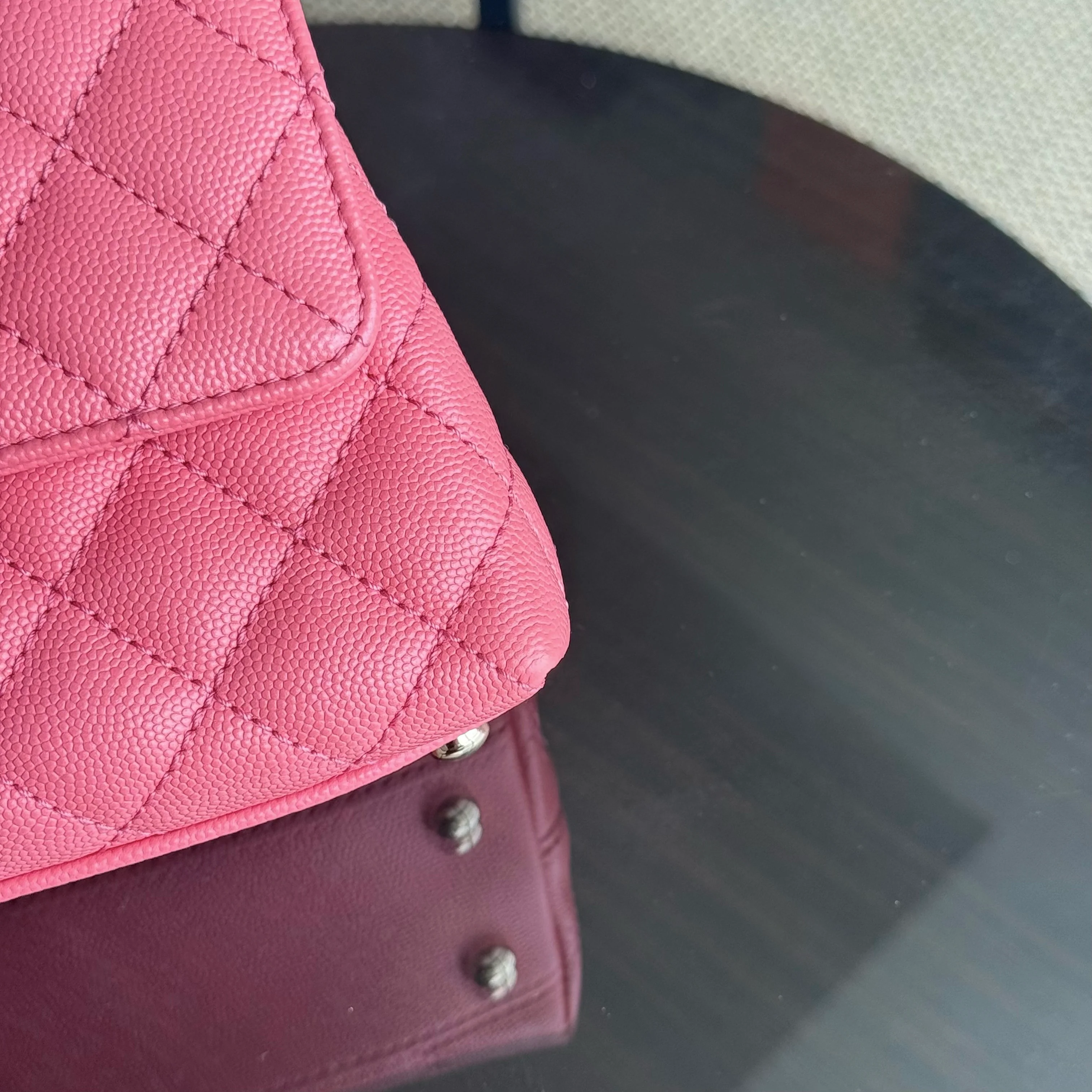 Chanel Coco Handle Small Microchip - Caviar Quilted Pink Gold Hardware