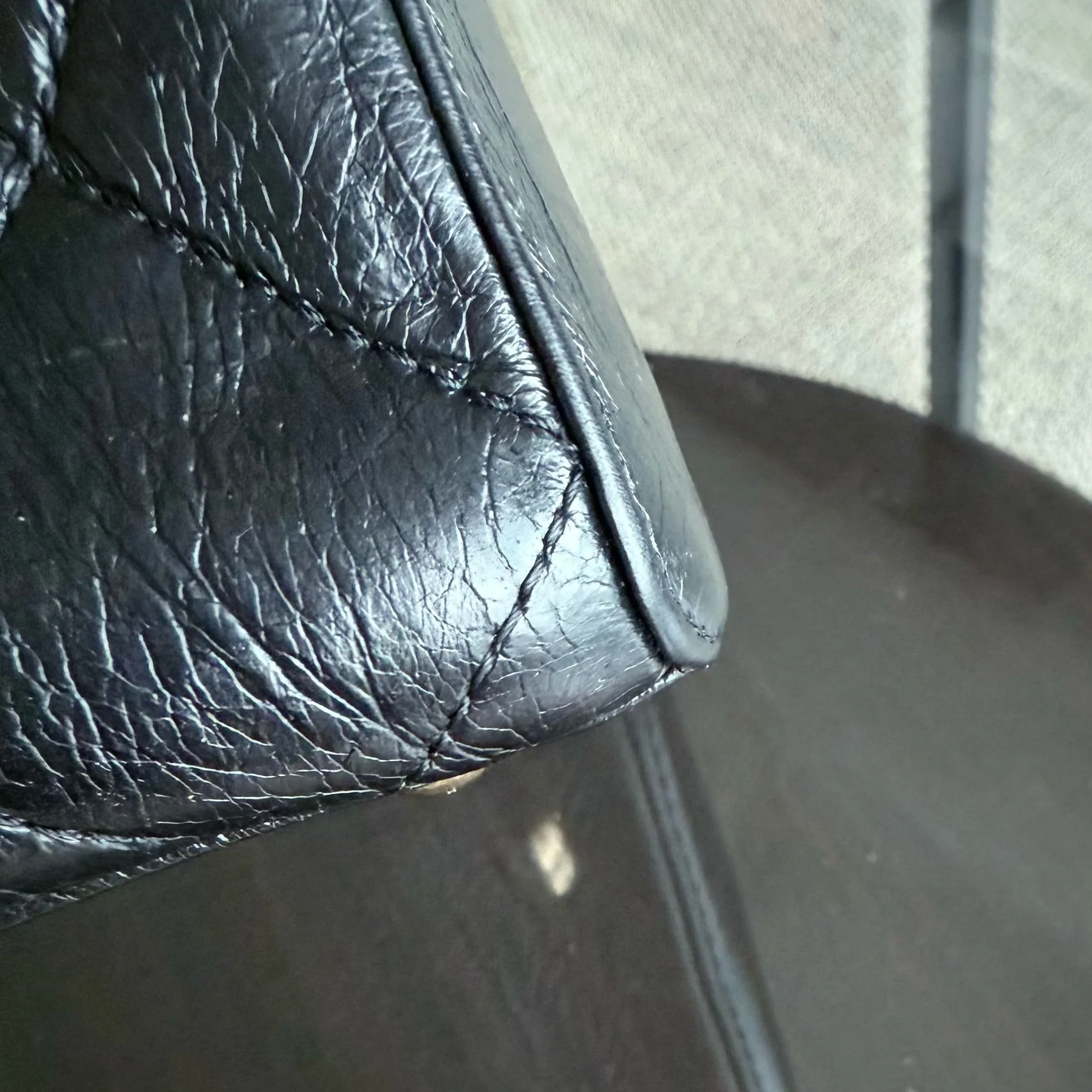 Chanel Shopping Tote - Calfskin Quilted Black Gold Hardware