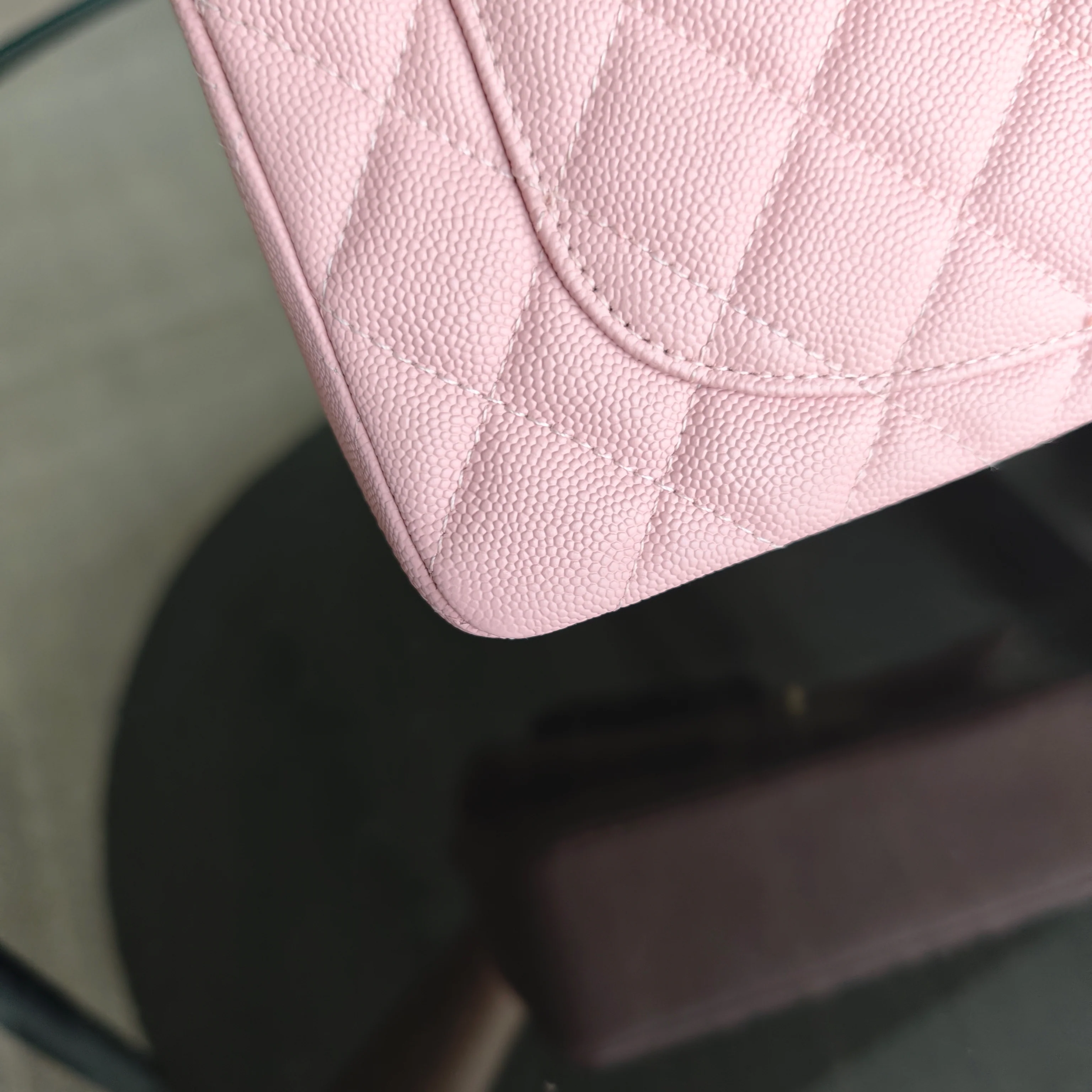 Chanel Classic Flap Small - Caviar 23CM Quilted Light Pink Gold Hardware Microchip