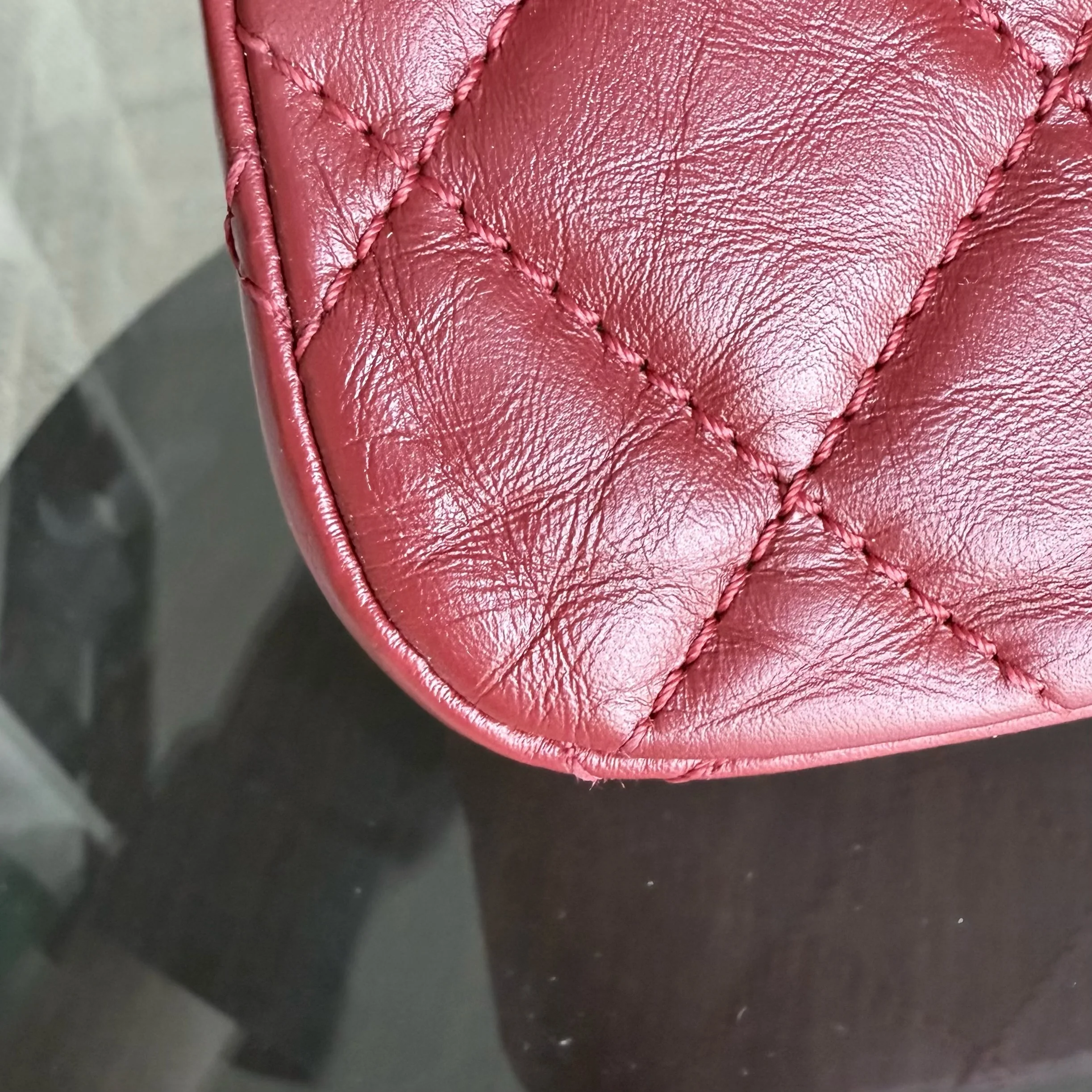 Chanel 2.55 Reissue 227 - Quilted Aged Calfskin Dark Red Gold Hardware Series 21