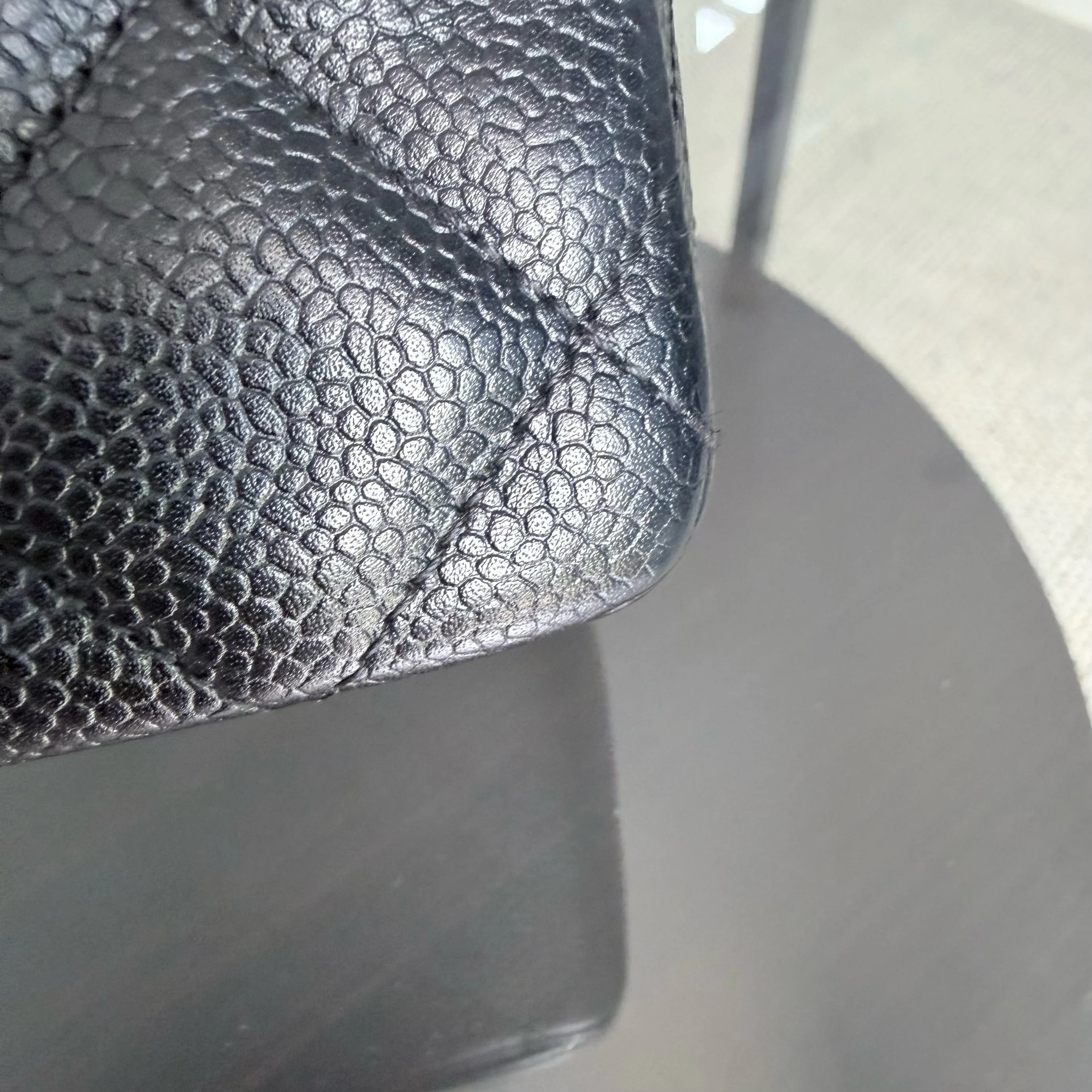 Chanel Classic Flap Jumbo - Caviar 30CM Single Flap Quilted Black Silver Hardware