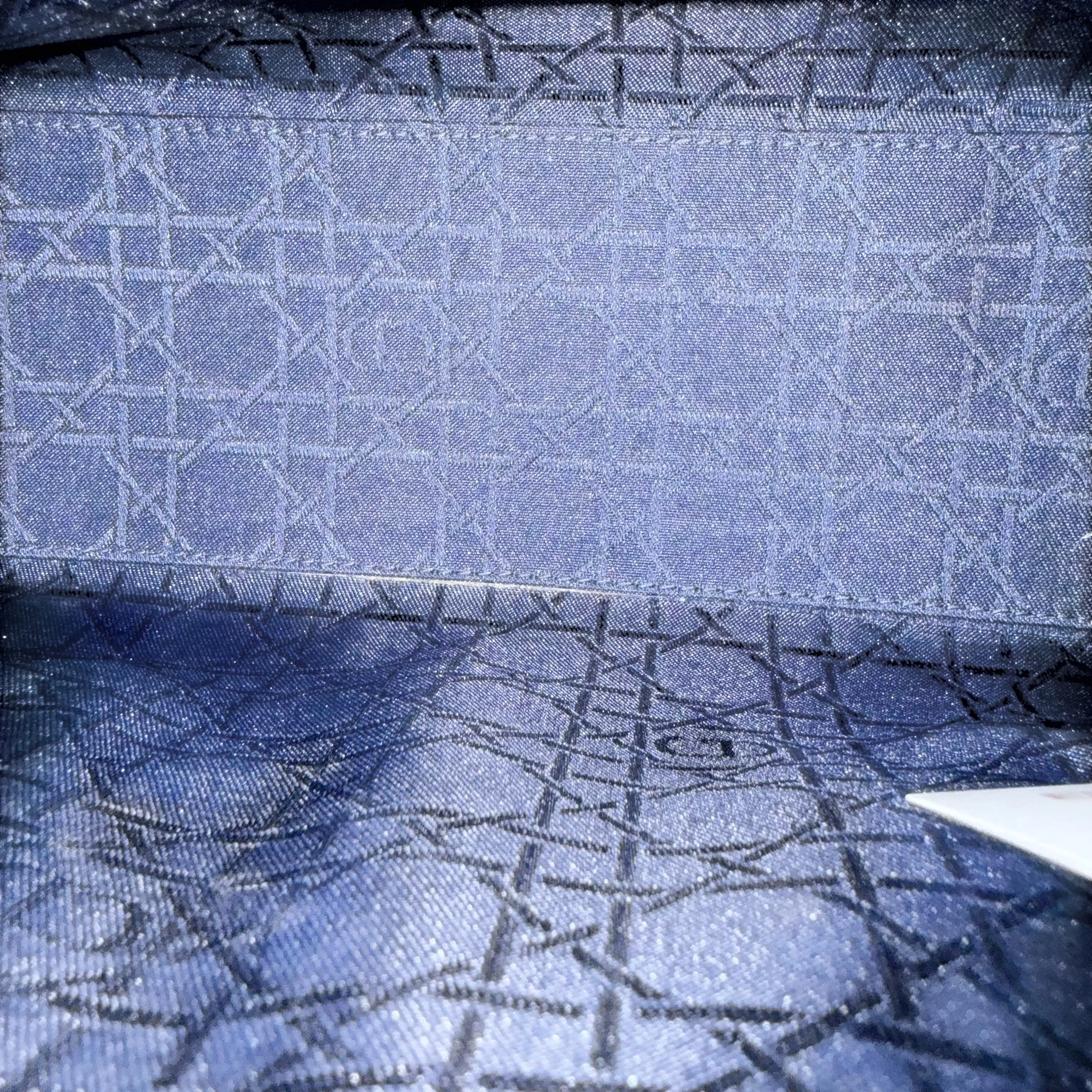 Dior Lady Medium - Cannage Lambskin Dark Blue Gold Hardware Adjustable Strap