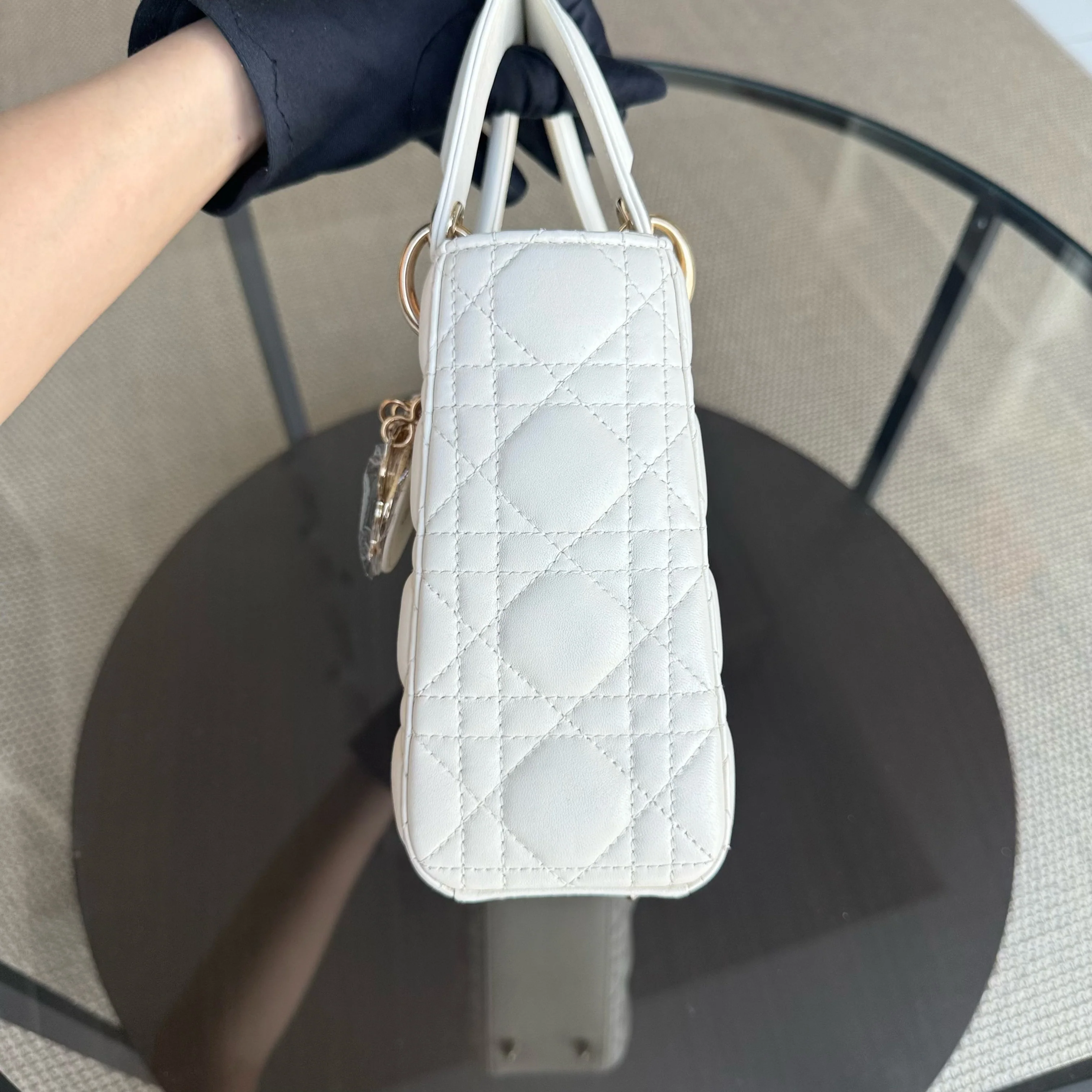 Dior MyABC Lady Small - Cannage Lambskin White Gold Hardware