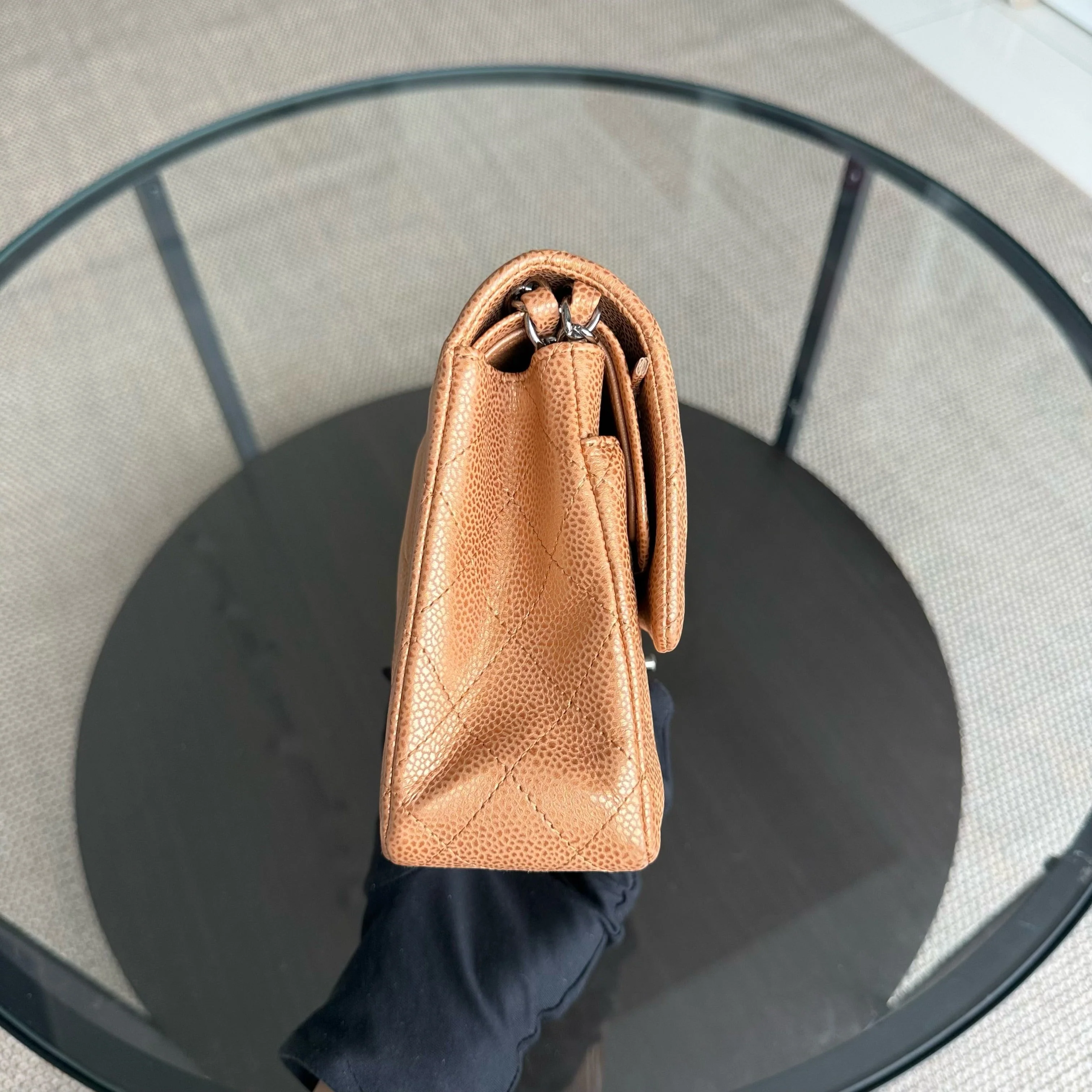 Chanel Classic Flap Medium - 25CM Quilted Caviar Gold Silver Hardware Series 14