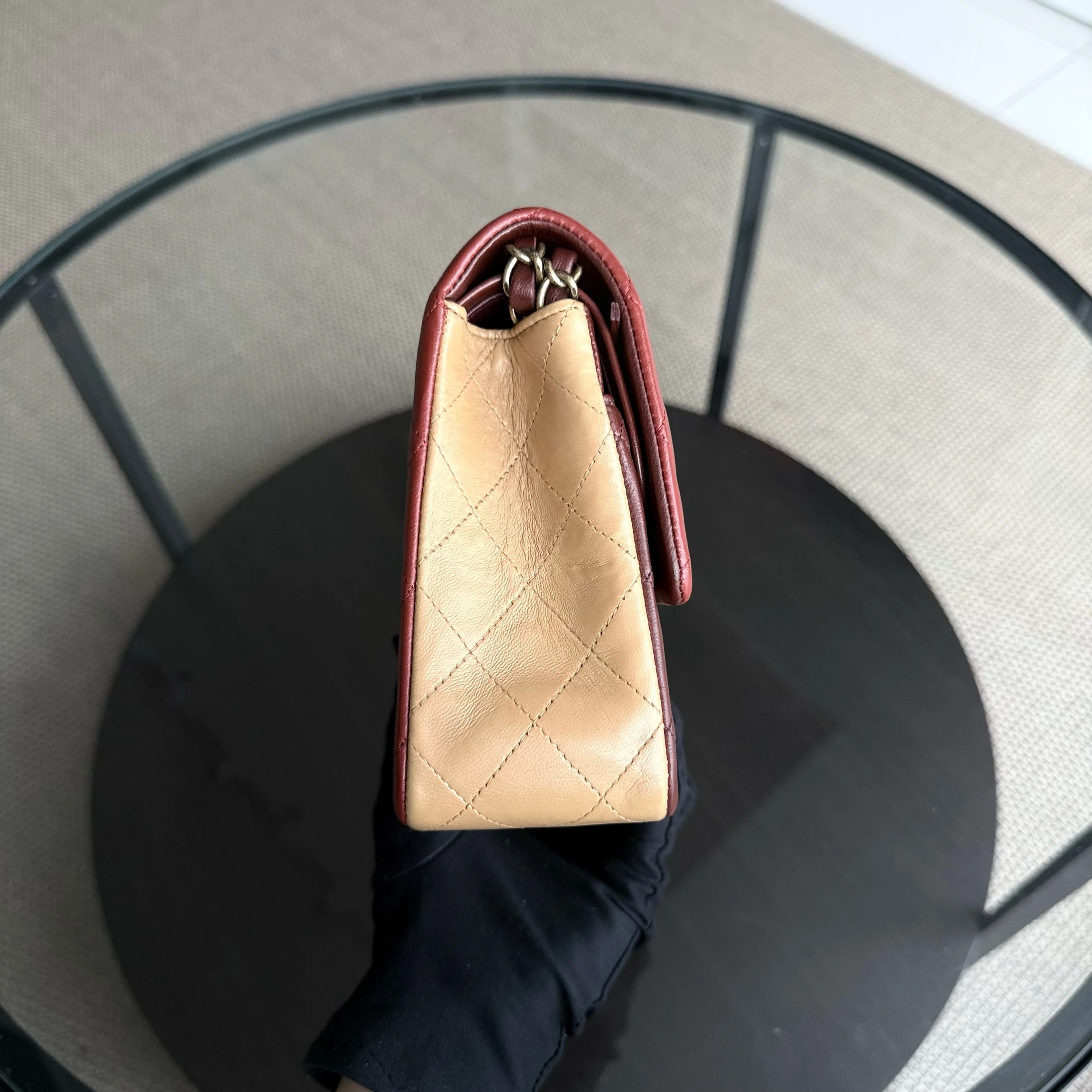 Chanel Classic Flap Medium - 25CM Quilted Lambskin Tri-Colo Gold Hardware Series 18