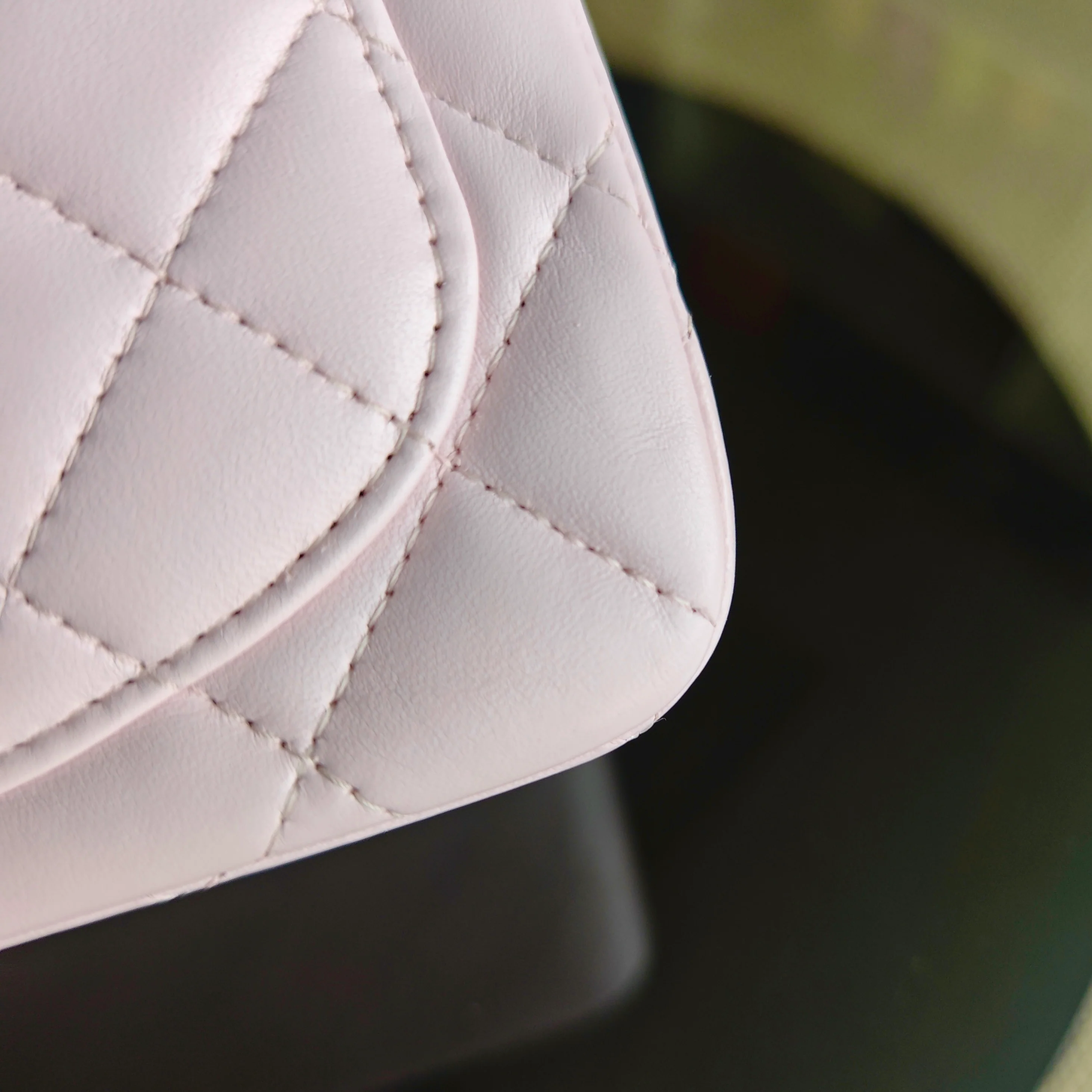 Chanel Classic Flap Mini Square - 17CM Quilted Lambskin Light Pink Gold Hardware Series 23