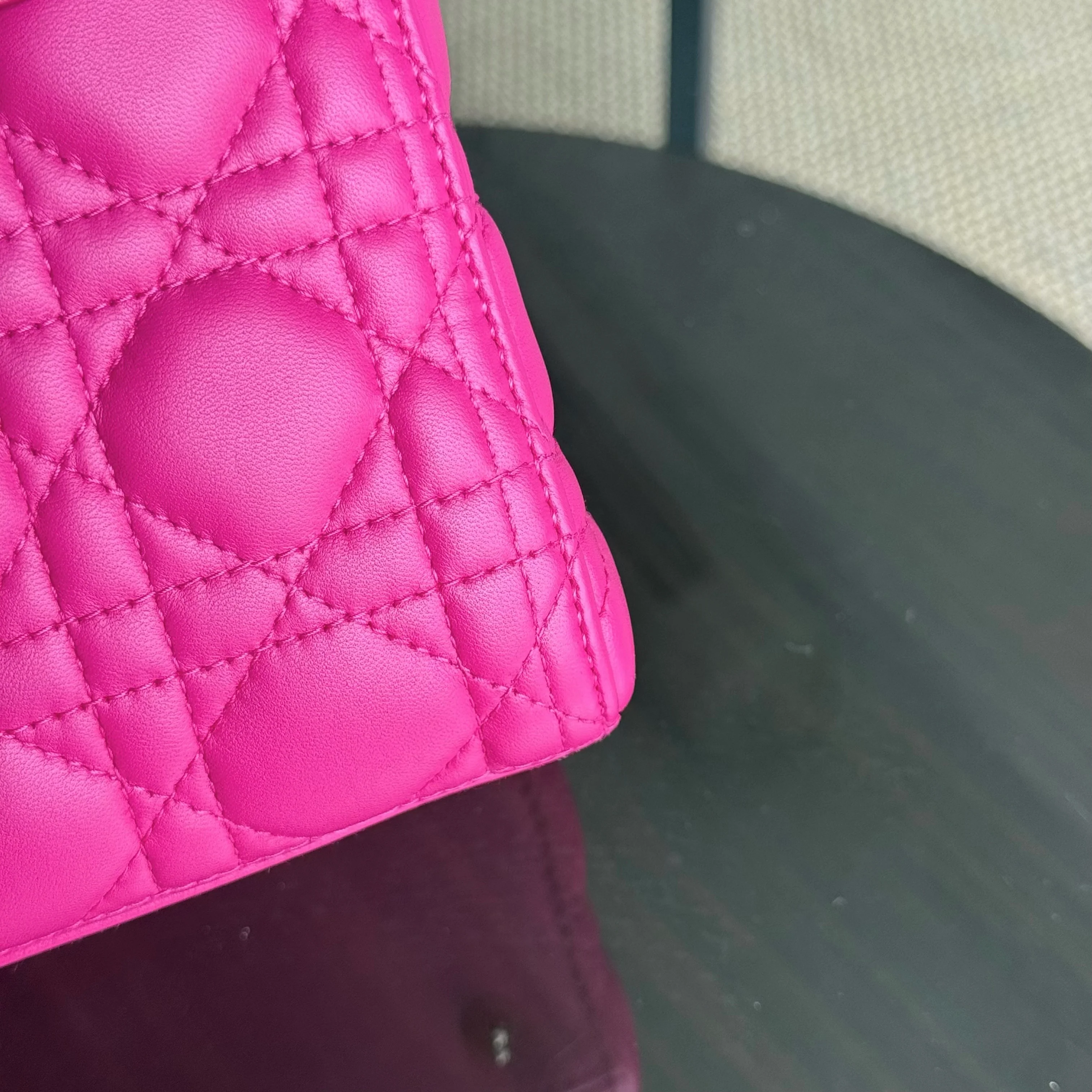 Dior Lady Medium - Cannage Lambskin Pink Gold Hardware NO STRAP