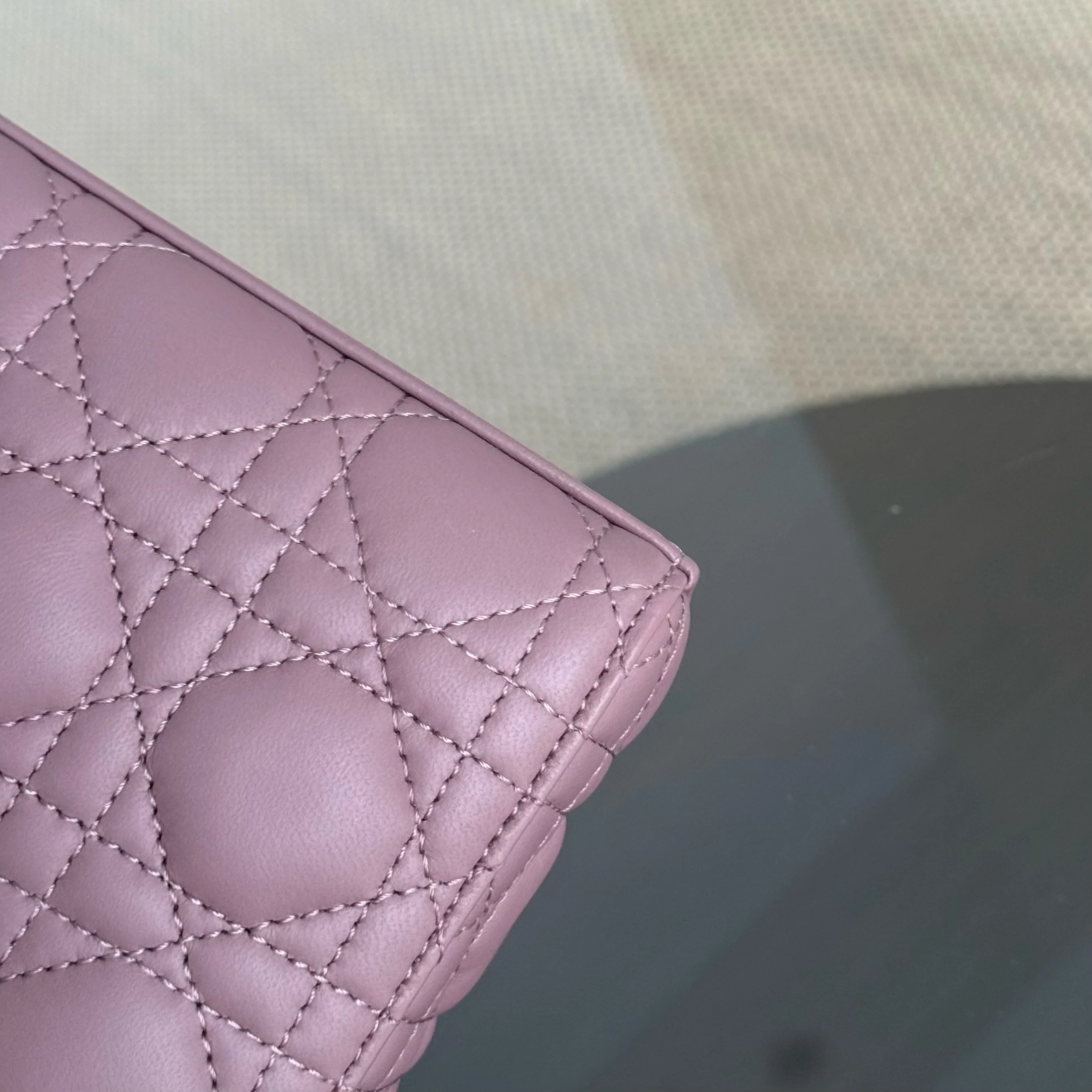 Dior D-Joy Small Lady - Cannage Lambskin Pink Gold Hardware