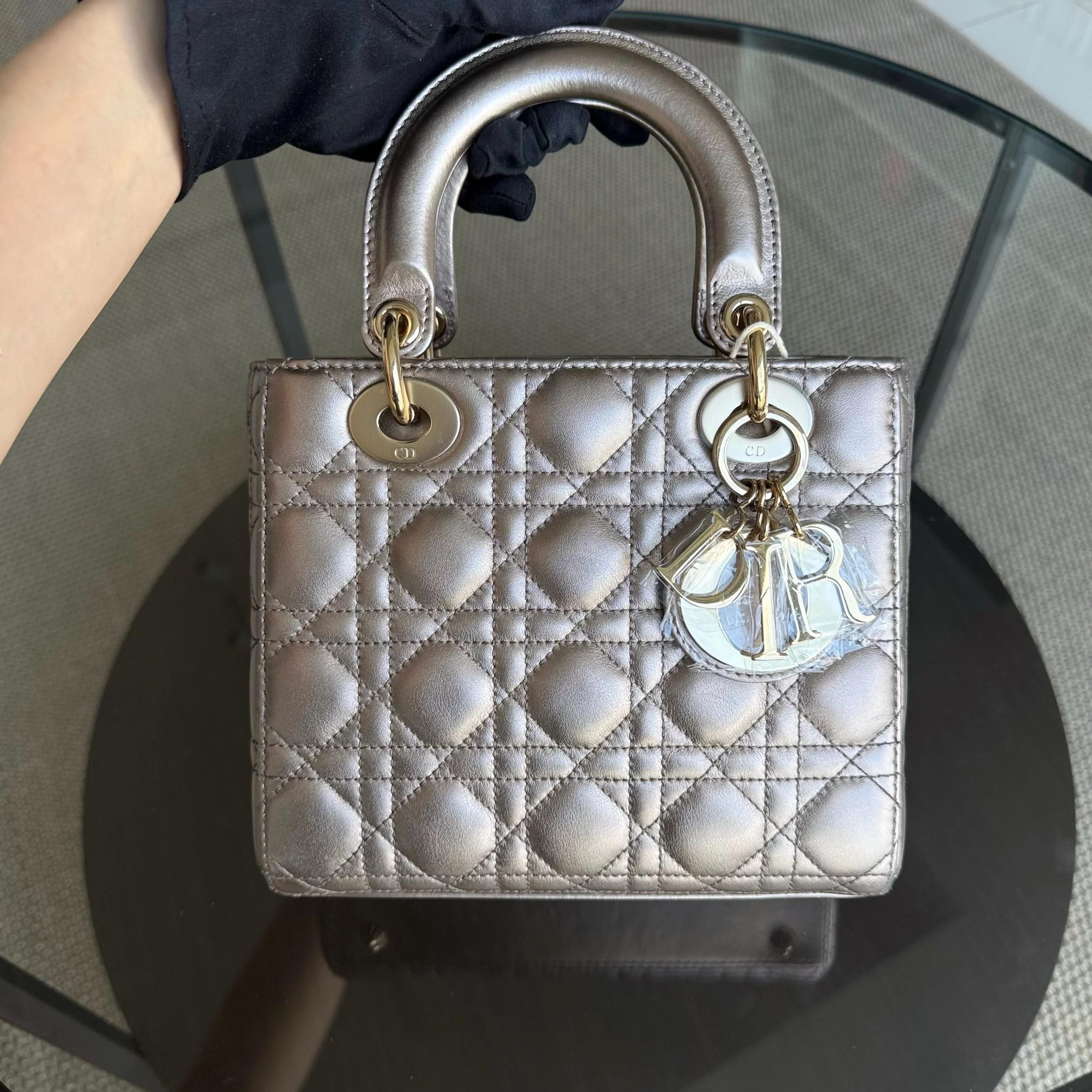 Dior Lady Small Flap ABC - Cannage Calfskin Gold Gold Hardware MyABC