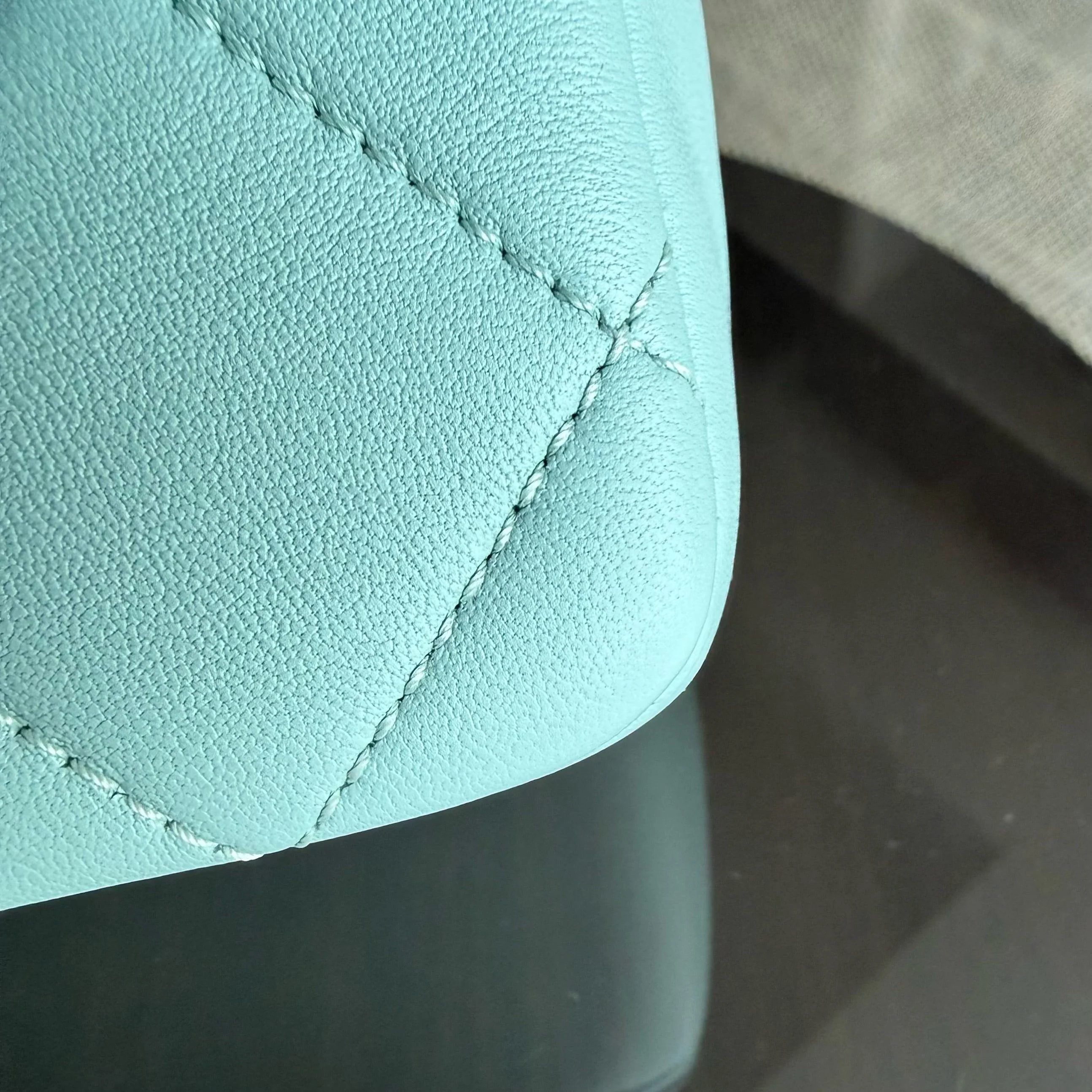 Chanel 2020 Elegant Resin Chain Seasonal Flap - Quilted Lambskin Tiffany Blue GHW No 29