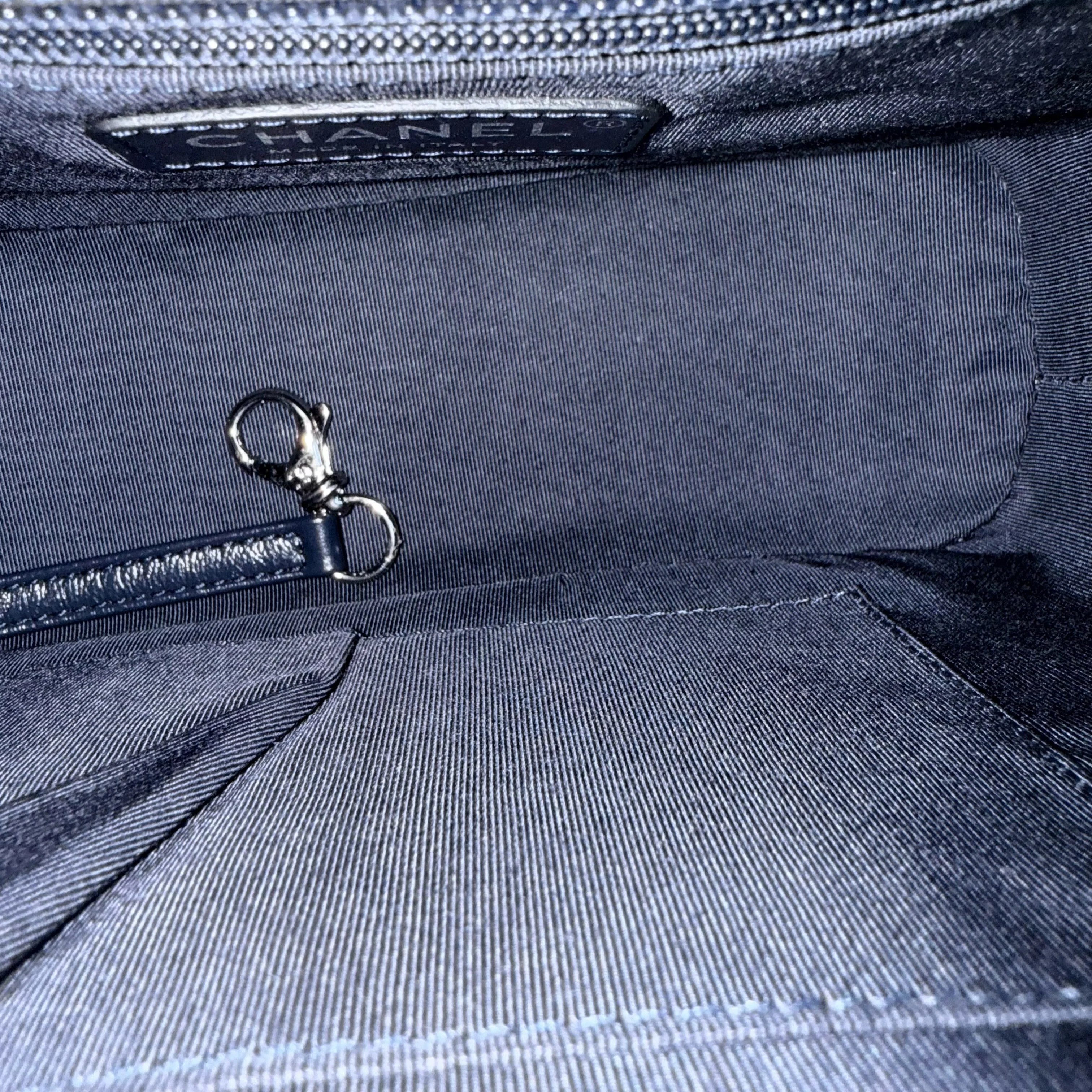 Chanel Gabrielle Small - Quilted Aged Calfskin Dark Blue Two-tone Gold Hardware Series 29