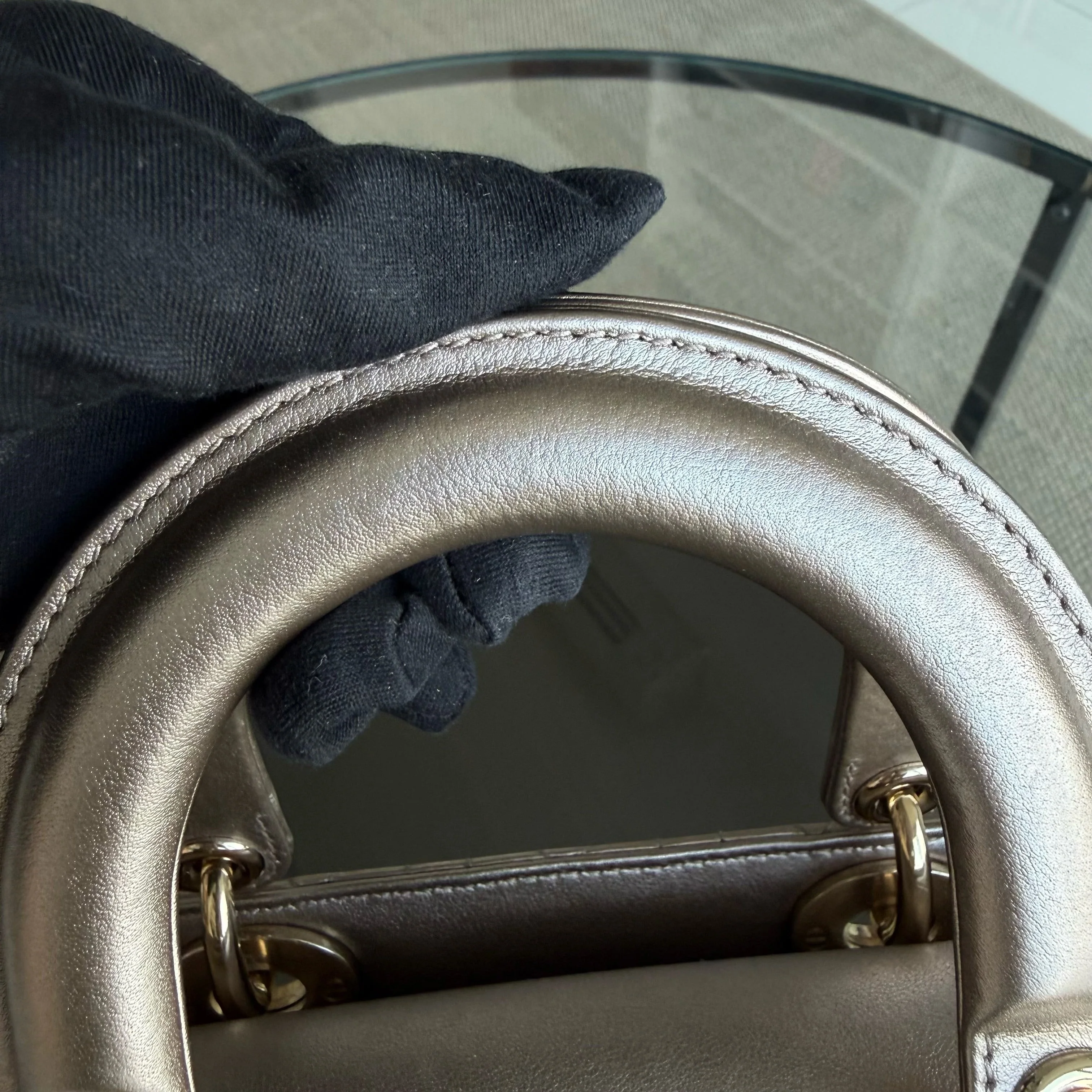 Dior Lady Small Flap ABC - Cannage Calfskin Gold Gold Hardware MyABC