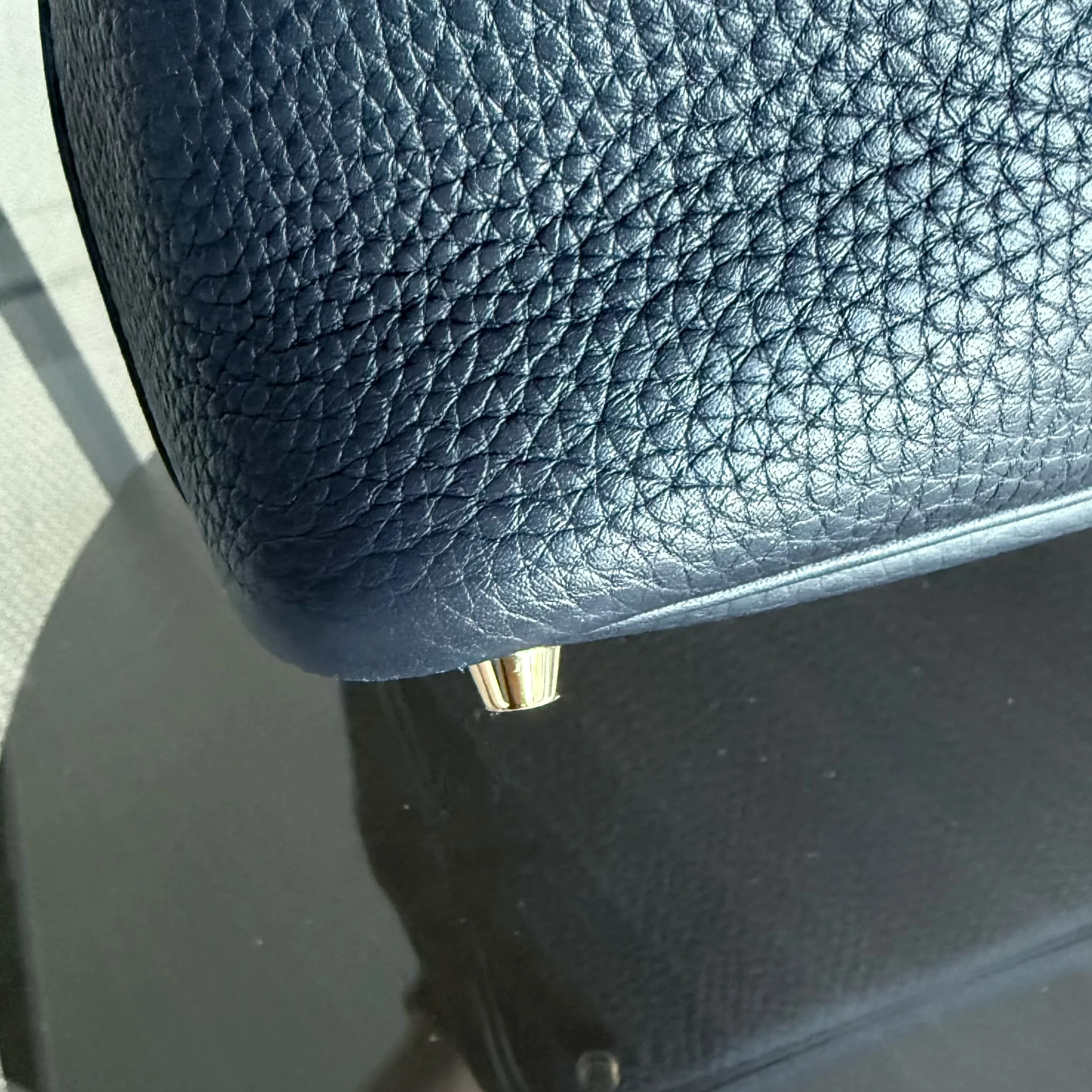 Hermes Picotin 18 - TC Clemence Leather Midnight Blue Gold Hardware Stamp X