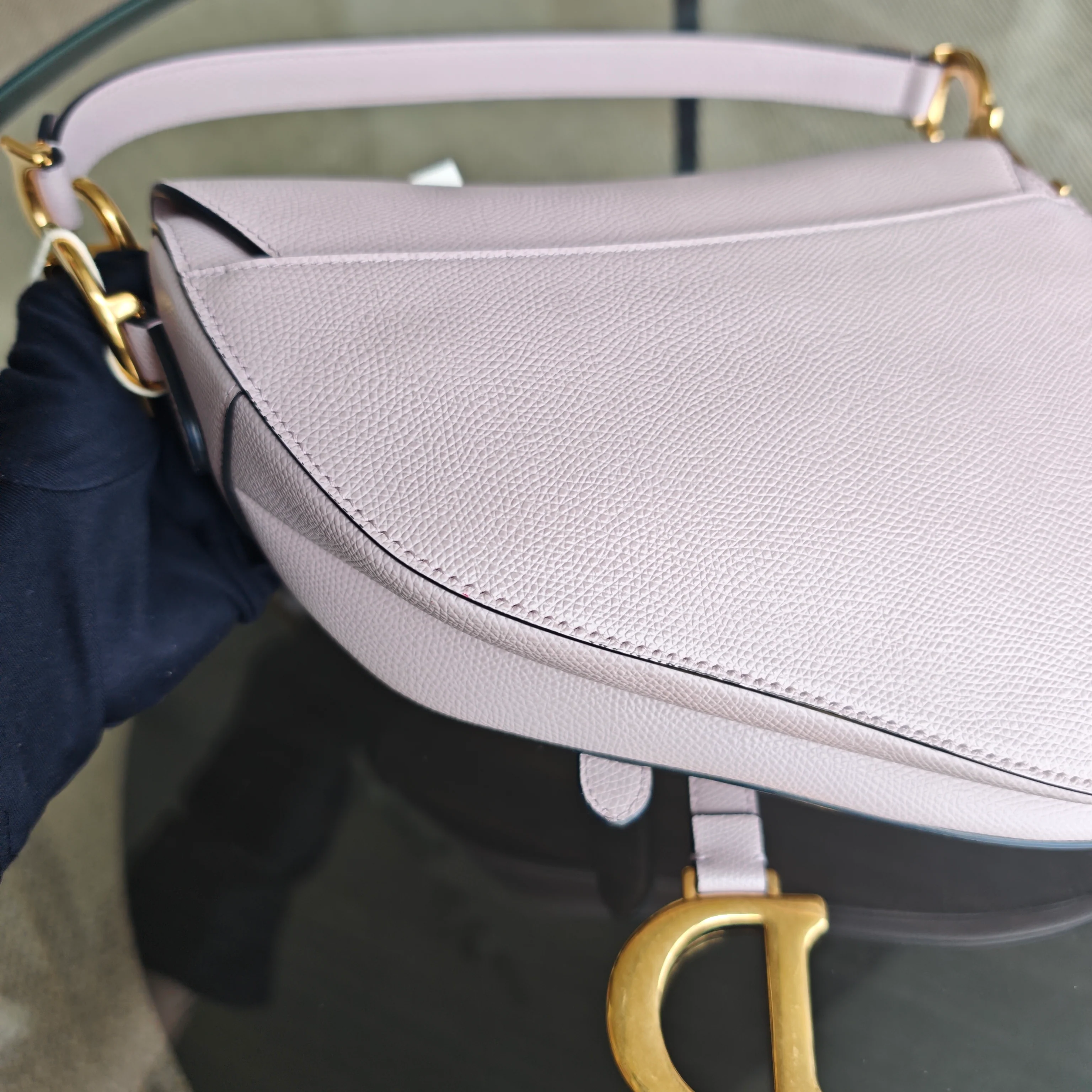 Dior Saddle Medium - Caviar Light Pink Gold Hardware