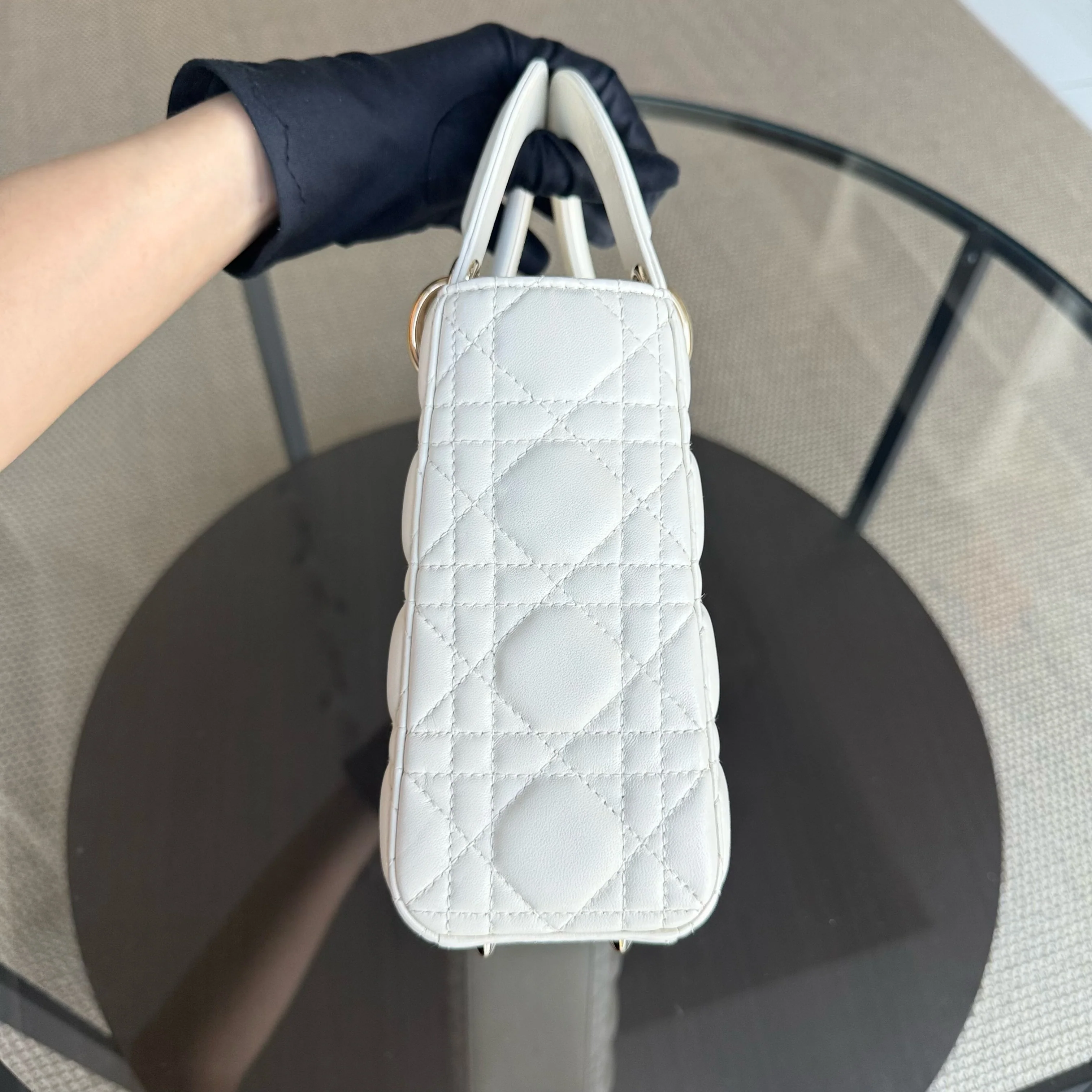Dior MyABC Lady Small - Cannage Lambskin White Gold Hardware