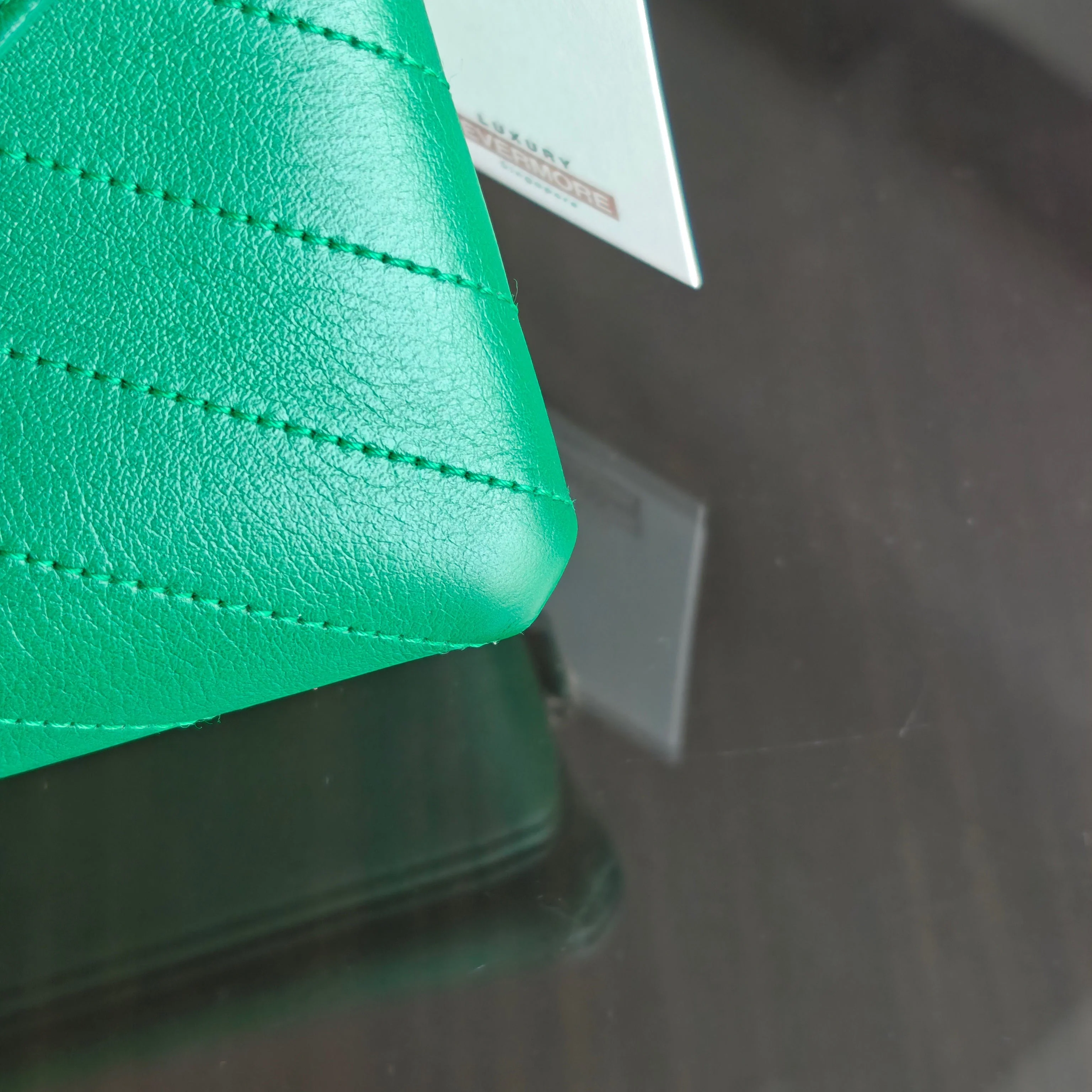 Chanel Coco Chevron Bag - Calfskin Green Gold Hardware Series 25