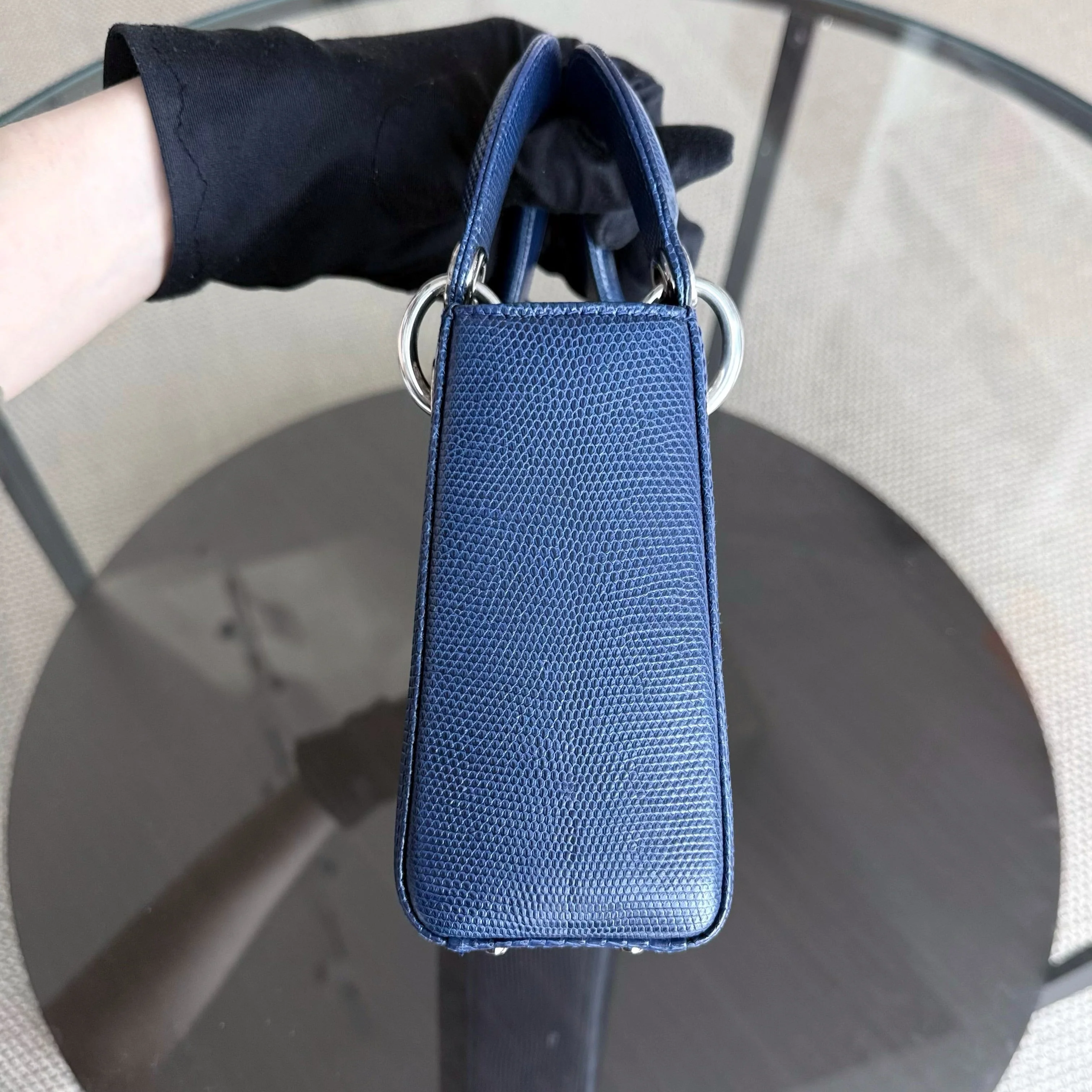 Dior Lady Mini - Exotic Lizard Limited Edition Swarovski Crystal Silver Hardware