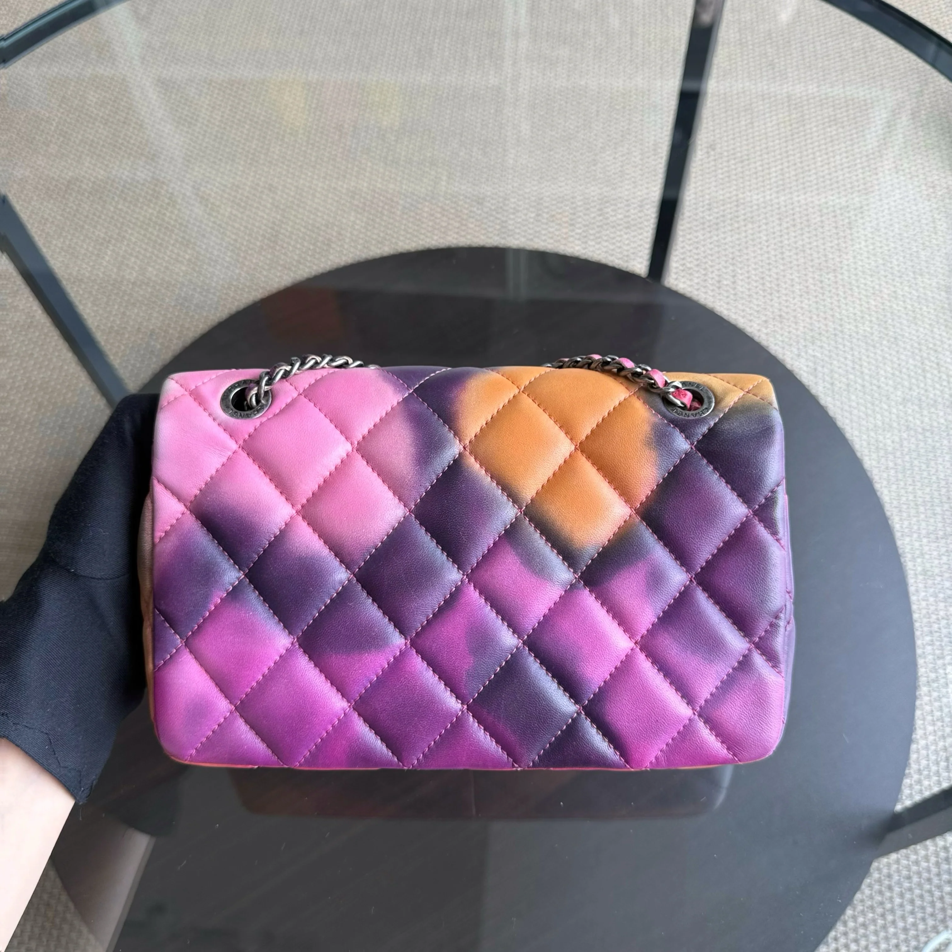 Chanel Classic Flap Small - Flower Power Quilted Lambskin Limited Edition Black Hardware Series 21