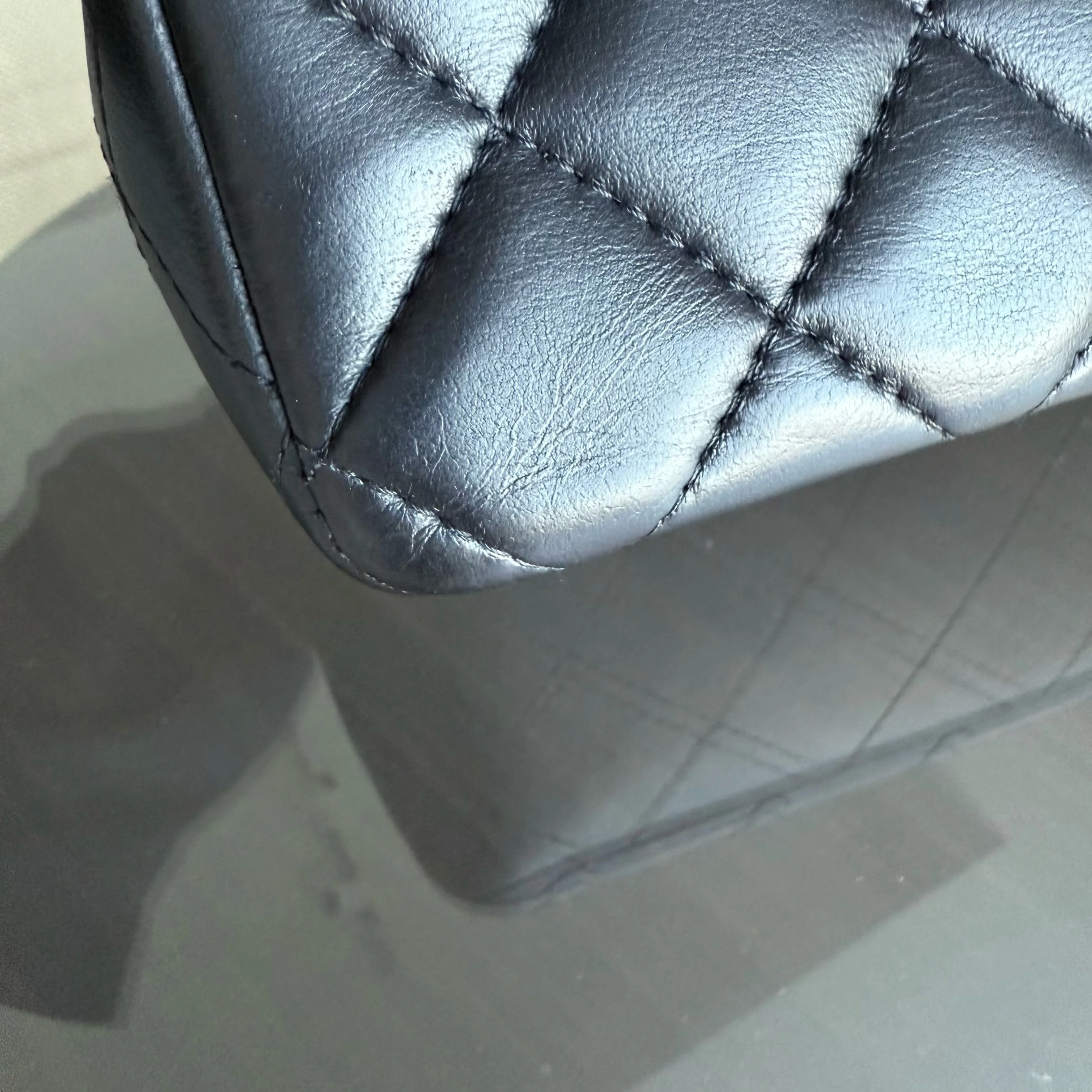 Chanel Classic Flap Mini Rectangle - Quilted Lambskin Black Gold Hardware Series 23