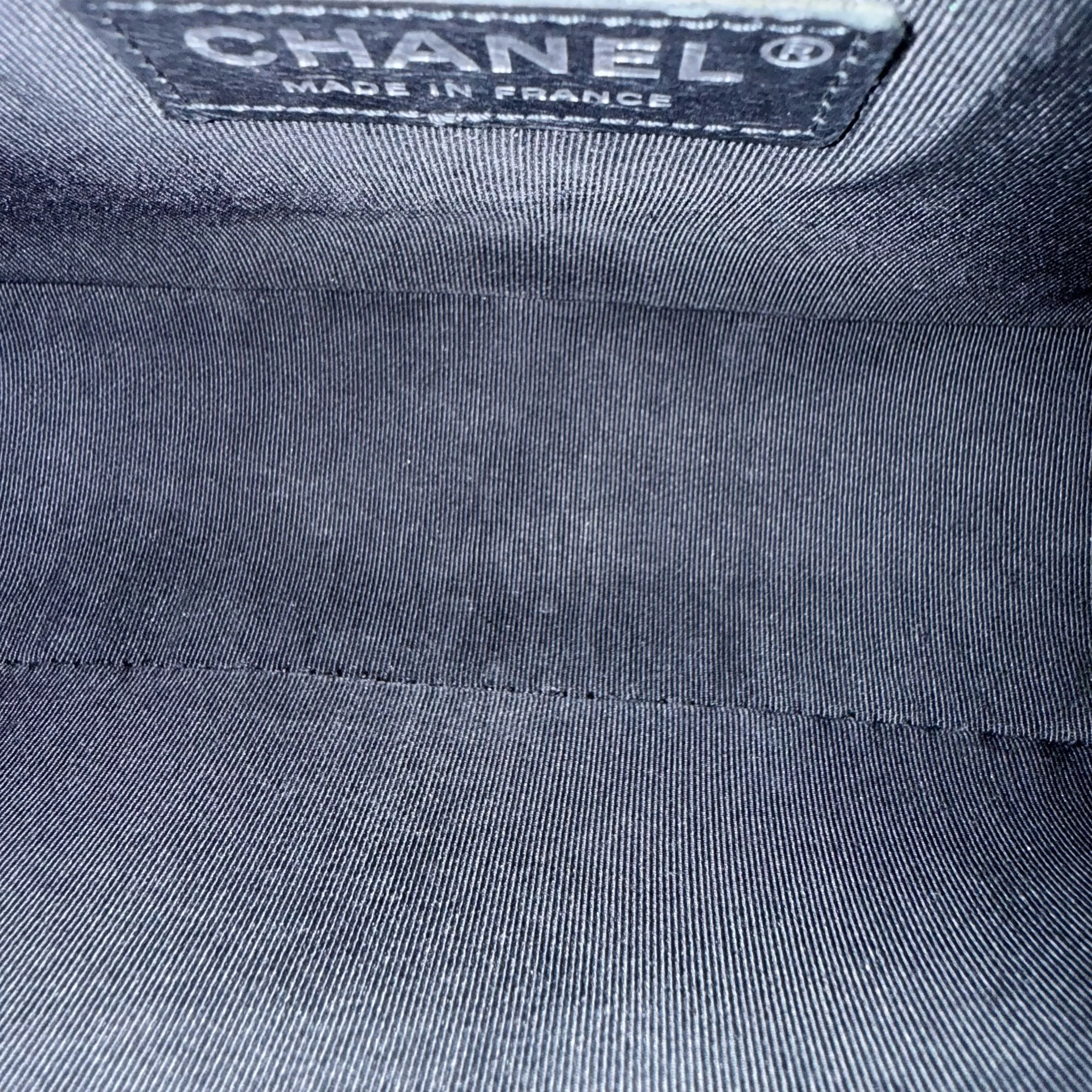 Chanel Boy Medium - 25CM Chevron Caviar Black Ruthenium Silver Hardware Series 29