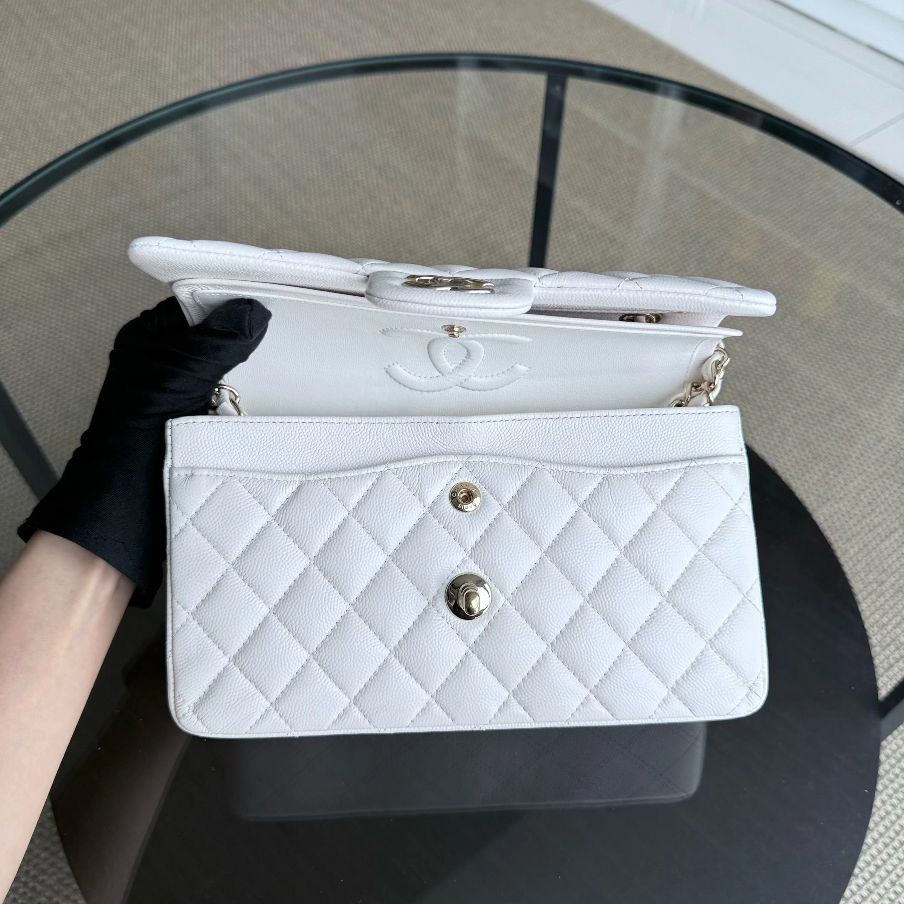 Chanel Classic Flap Small - 23CM Quilted Caviar Gold Hardware Series 31