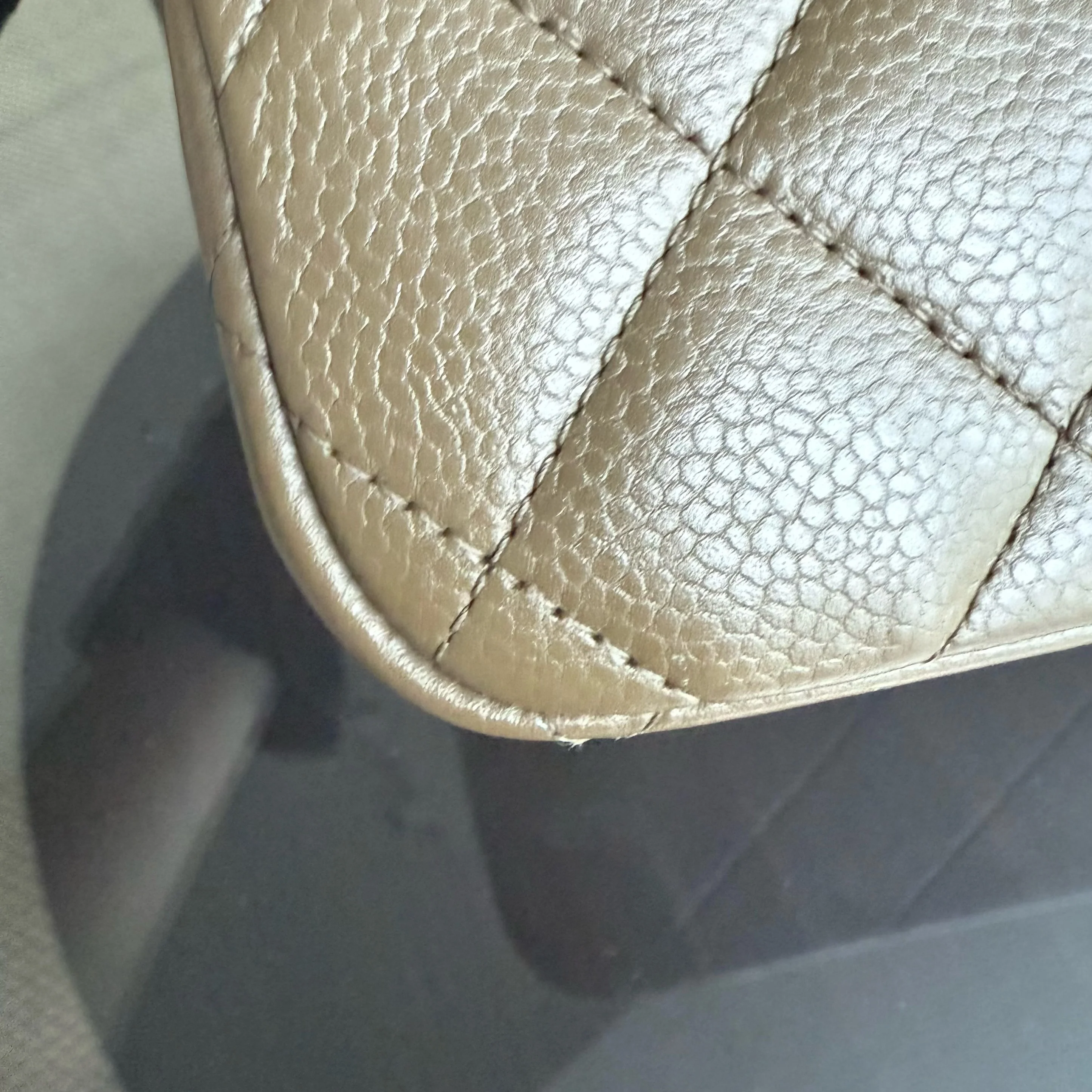 Chanel Classic Flap Jumbo - Caviar Quilted Double Flap Olive Green Silver Hardware Series 16