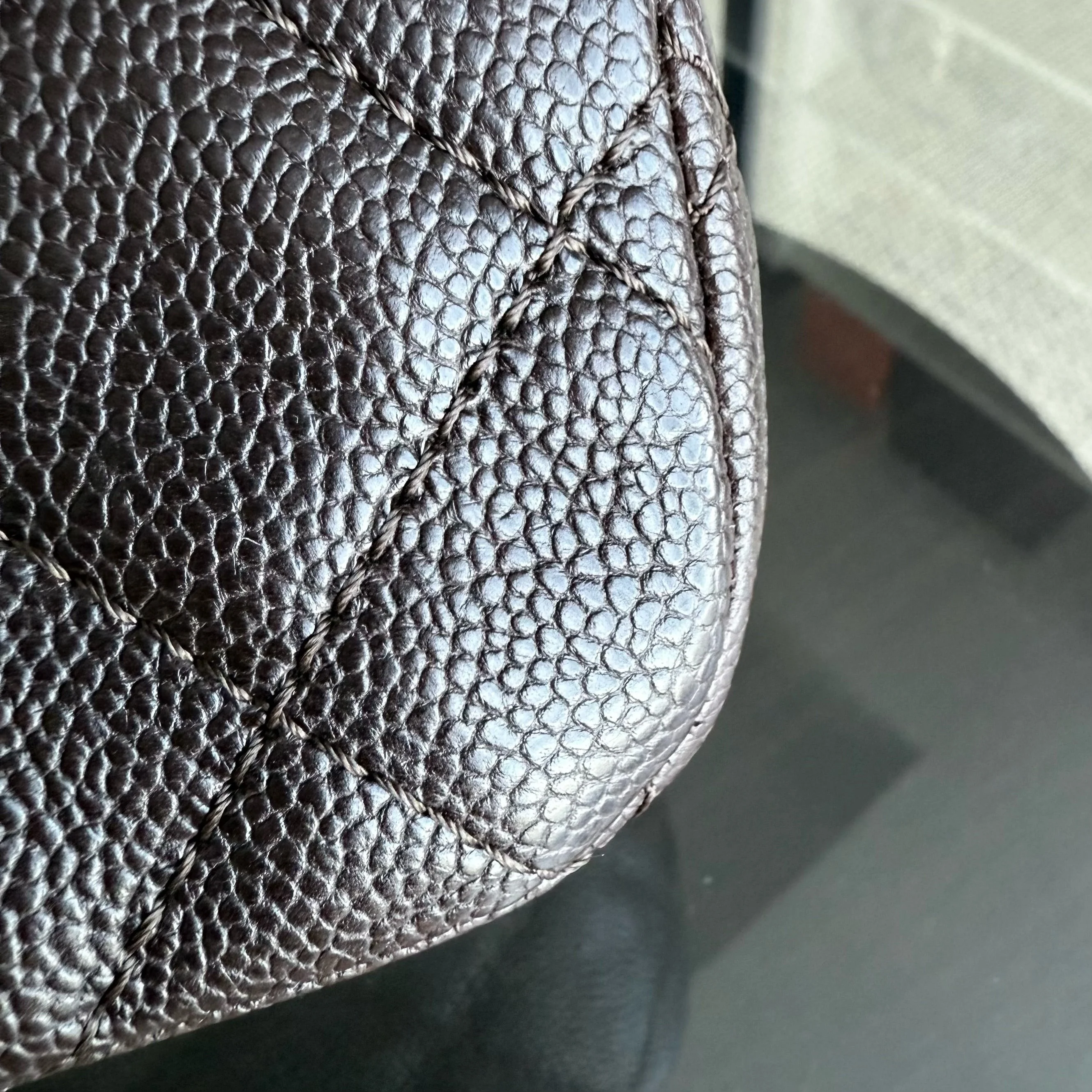 Chanel 2.55 Reissue 227 - Caviar Quilted Grained Calfskin Dark Brown Silver Hardware Series 14