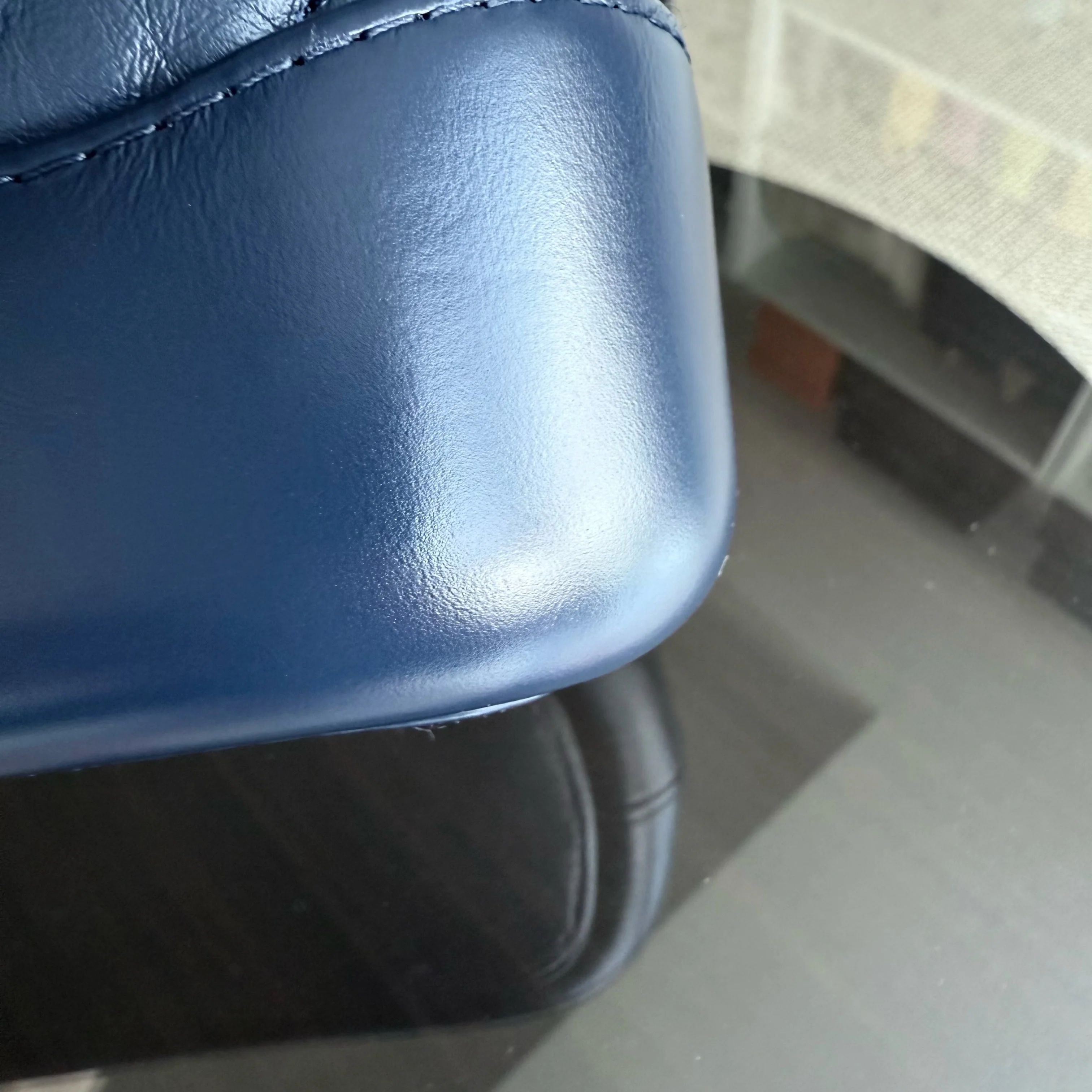 Chanel Gabrielle Small - Quilted Aged Calfskin Dark Blue Two-tone Gold Hardware Series 29