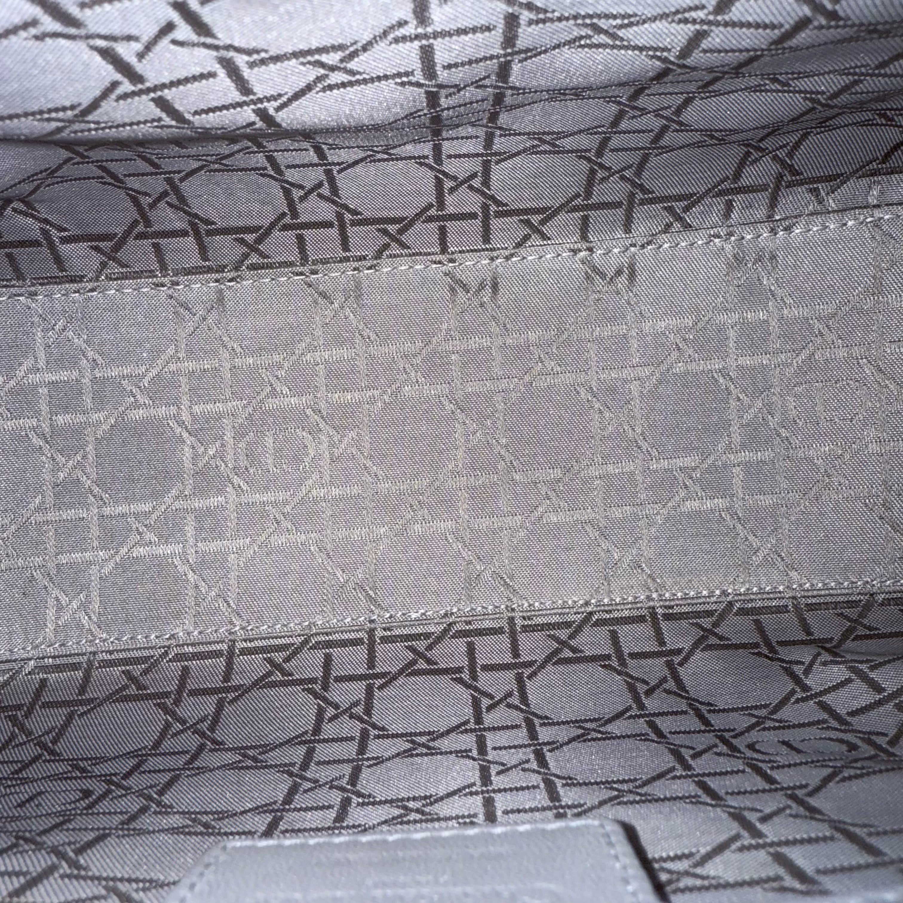 Dior Lady Medium - Canange Lambskin Gray Gold Hardware