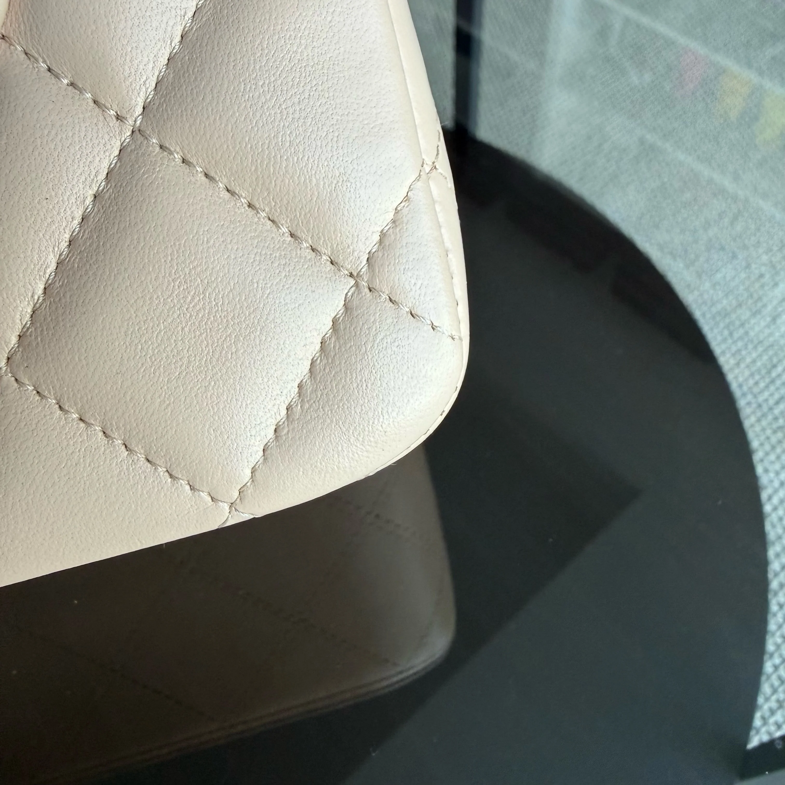 Chanel Classic Flap Jumbo - 30CM Single Flap Quilted Lambskin Beige Gold Hardware Series 13