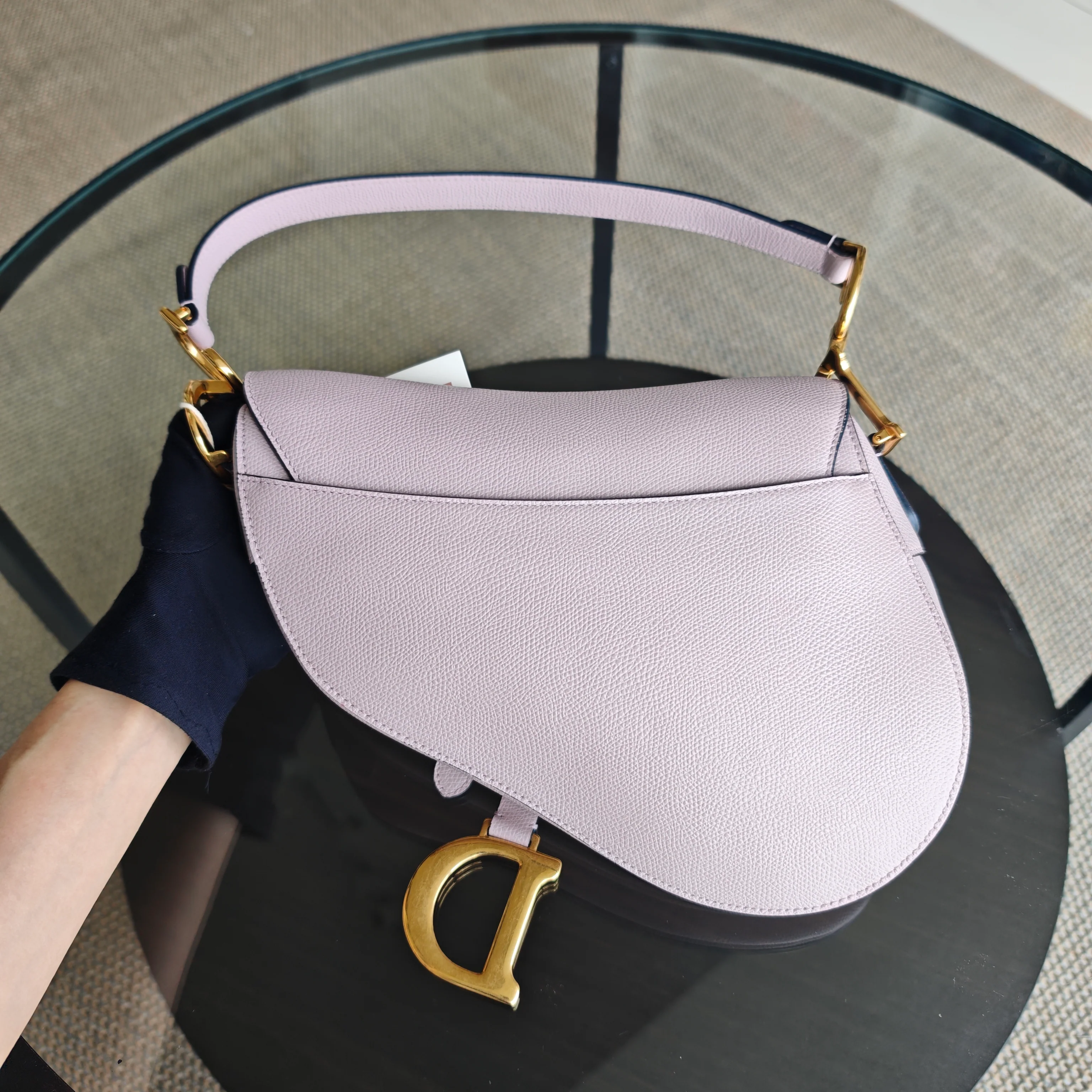 Dior Saddle Medium - Caviar Light Pink Gold Hardware