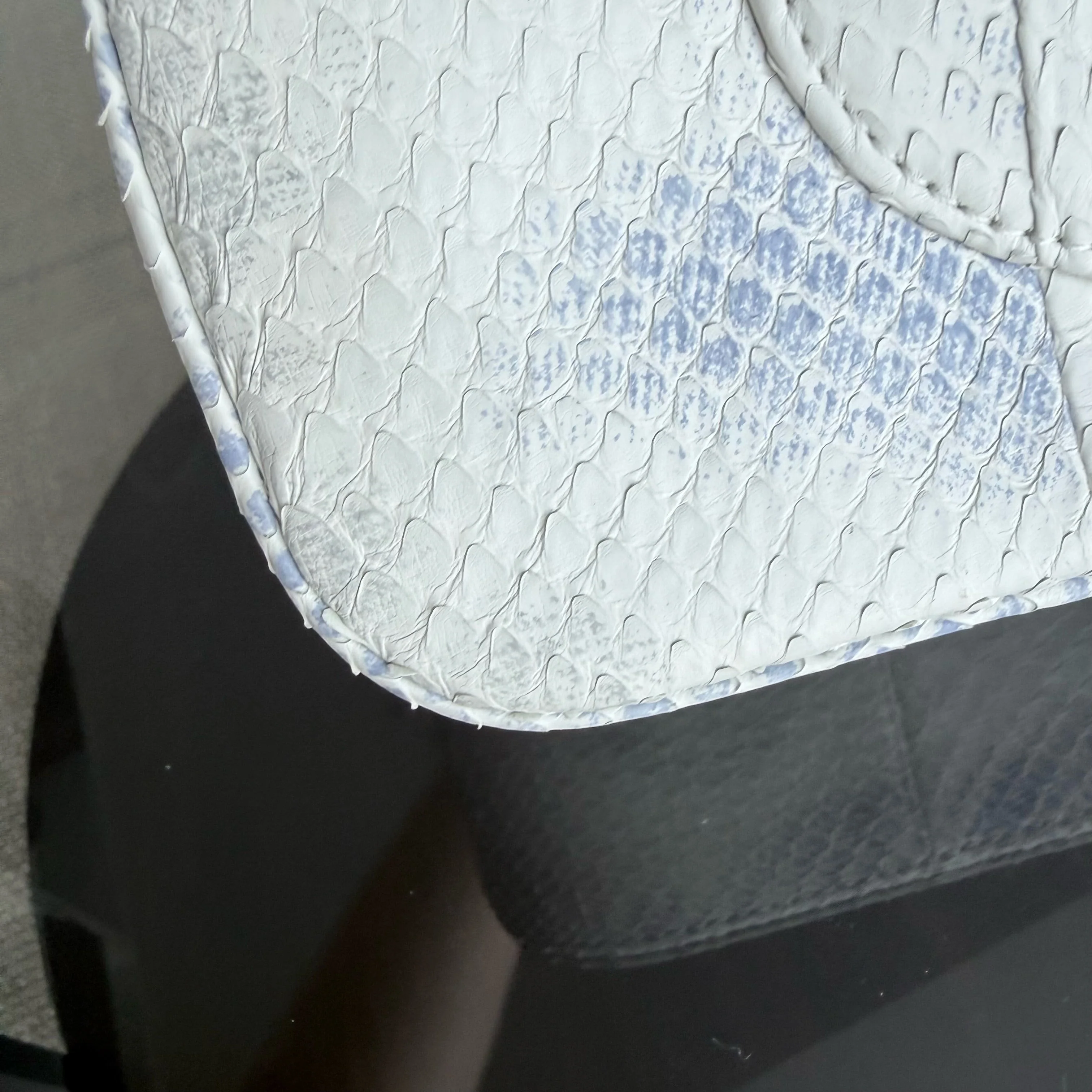 Chanel Classic Flap Medium - Python 25CM Quilted White Silver Hardware Series 23