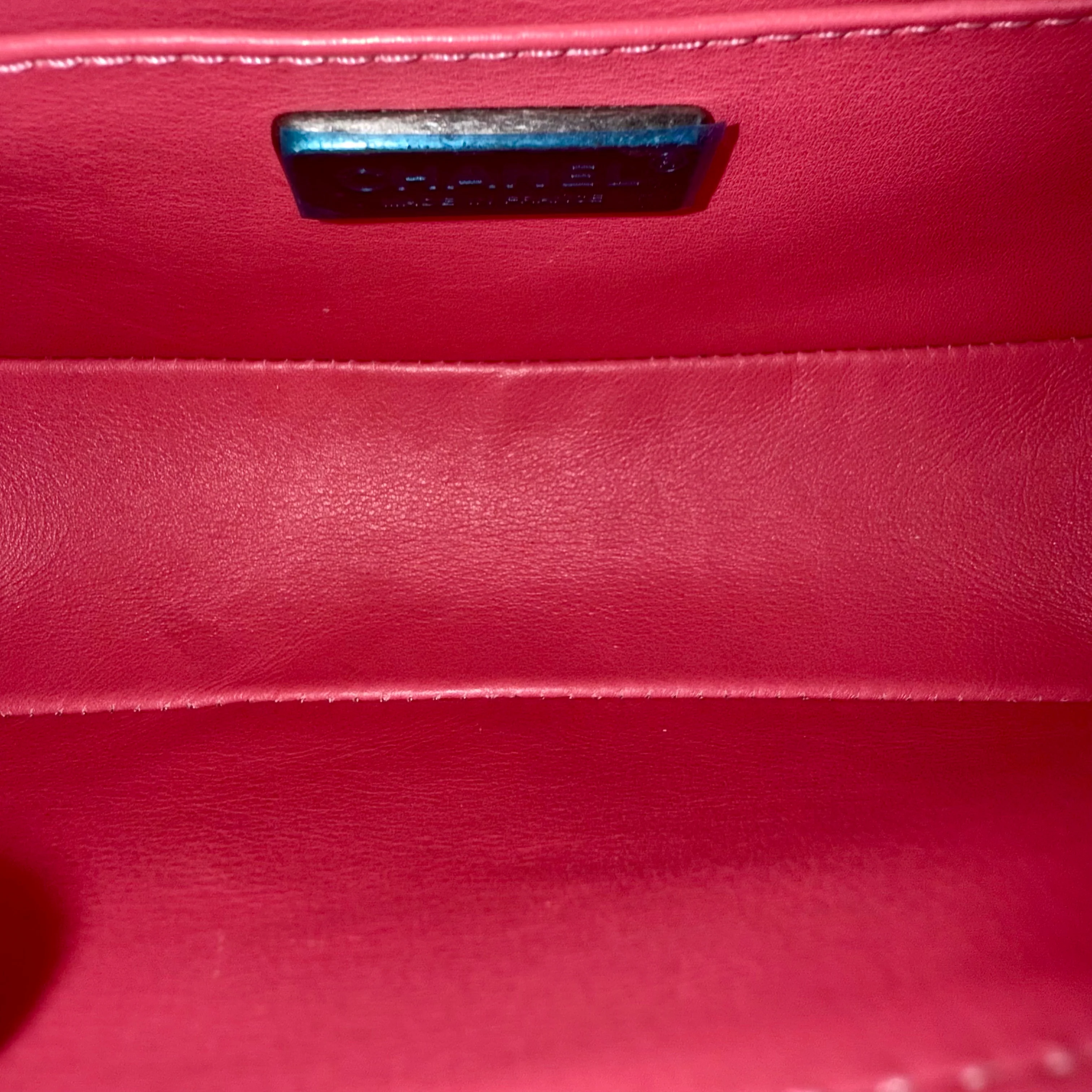 Chanel Boy Small - Stingray Pink Ruthenium Silver Hardware Series 18