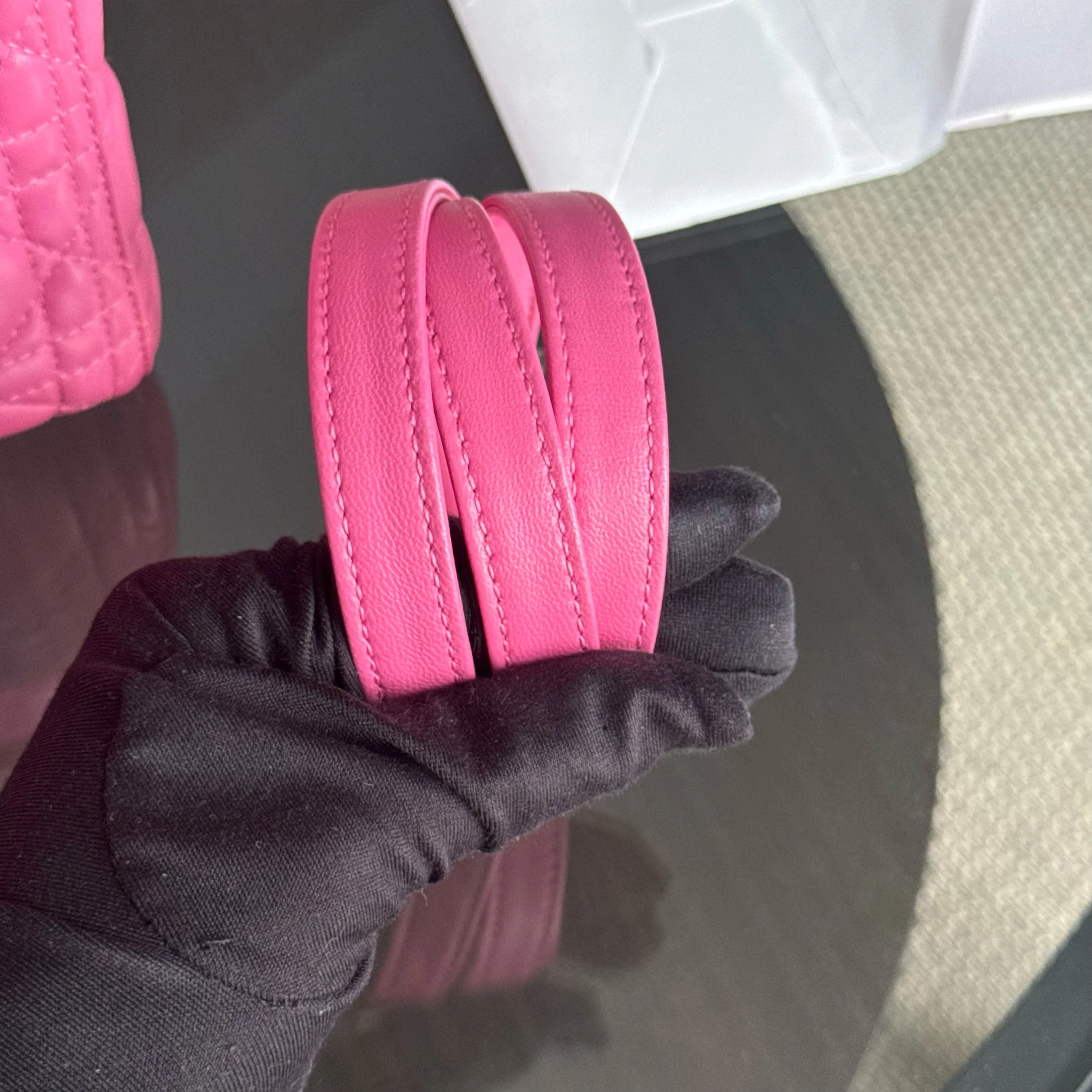 Dior Lady Medium - Cannage Lambskin Barbie Pink Silver Hardware Strap