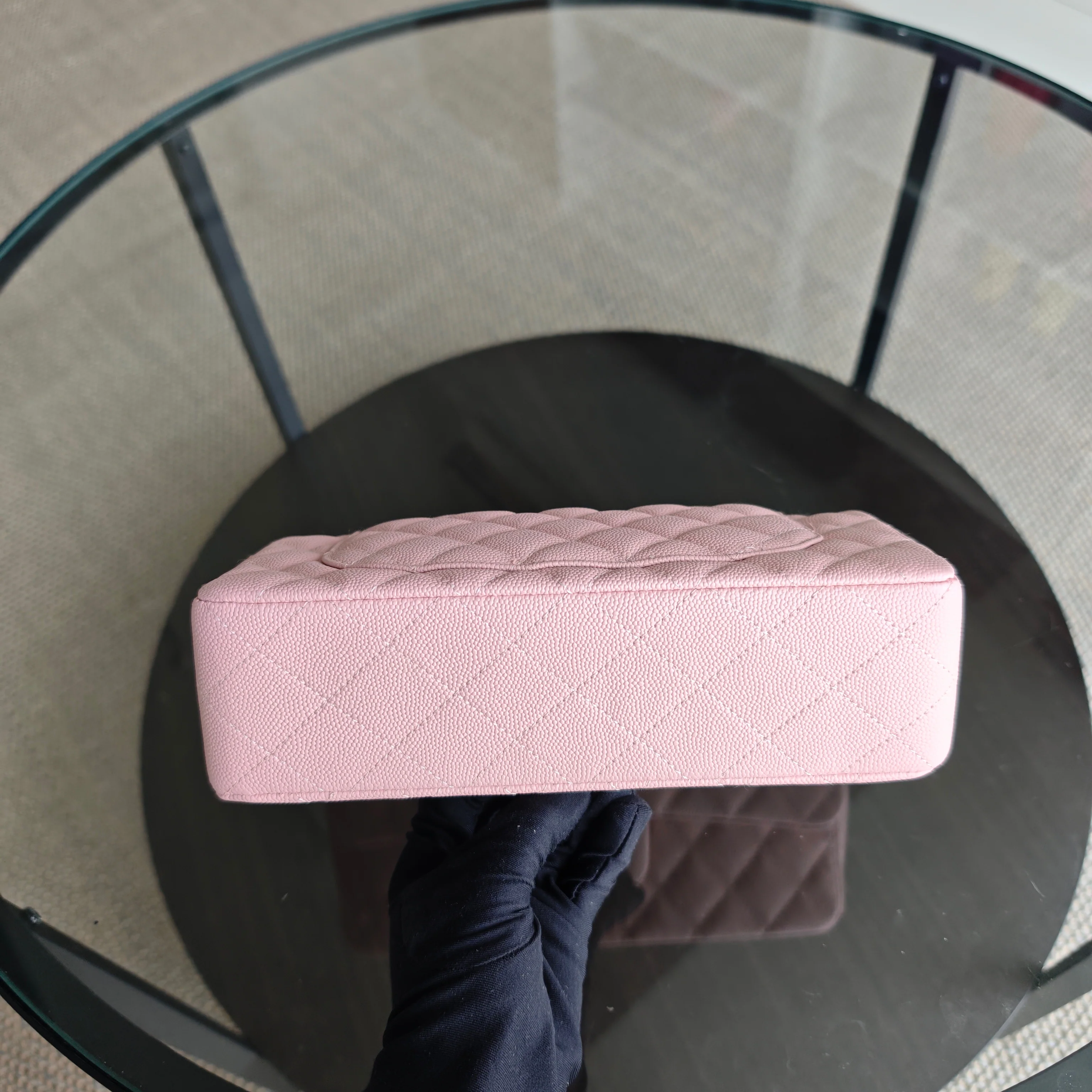 Chanel Classic Flap Small - Caviar 23CM Quilted Light Pink Gold Hardware Microchip