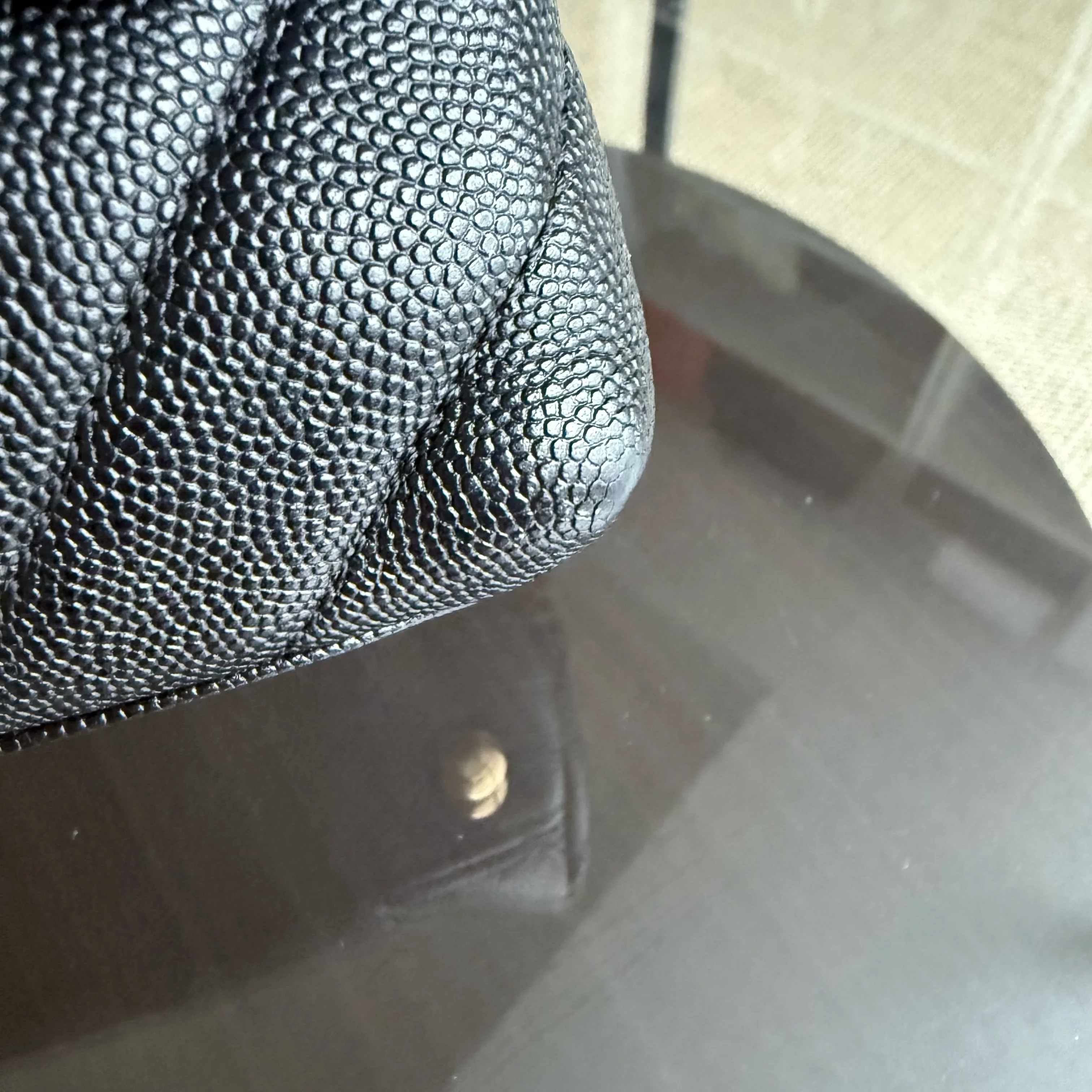 Chanel Coco Handle Small - Caviar Chevron Grained Calfskin Black Gold Hardware Series 26