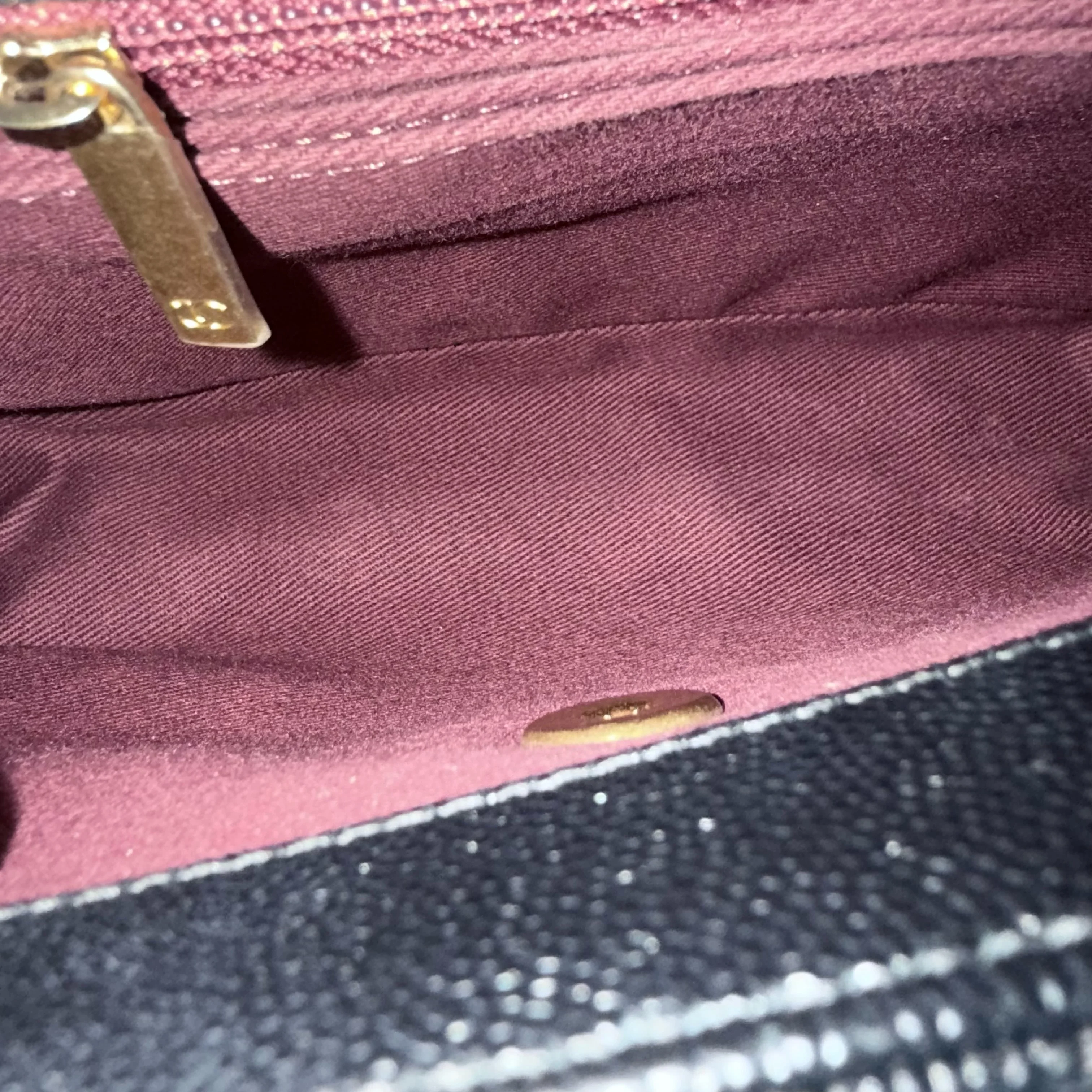 Chanel Coco Handle Small - Caviar Chevron Grained Calfskin Black Gold Hardware Series 26