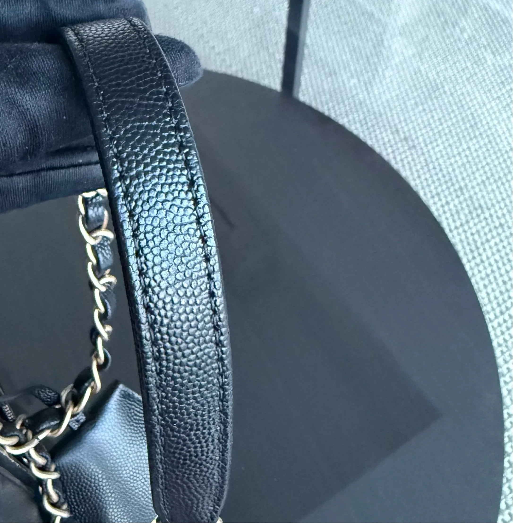 Chanel Filigree Vanity Case Medium - Caviar Quilted Grained Calfskin Black Gold Hardware Series 27