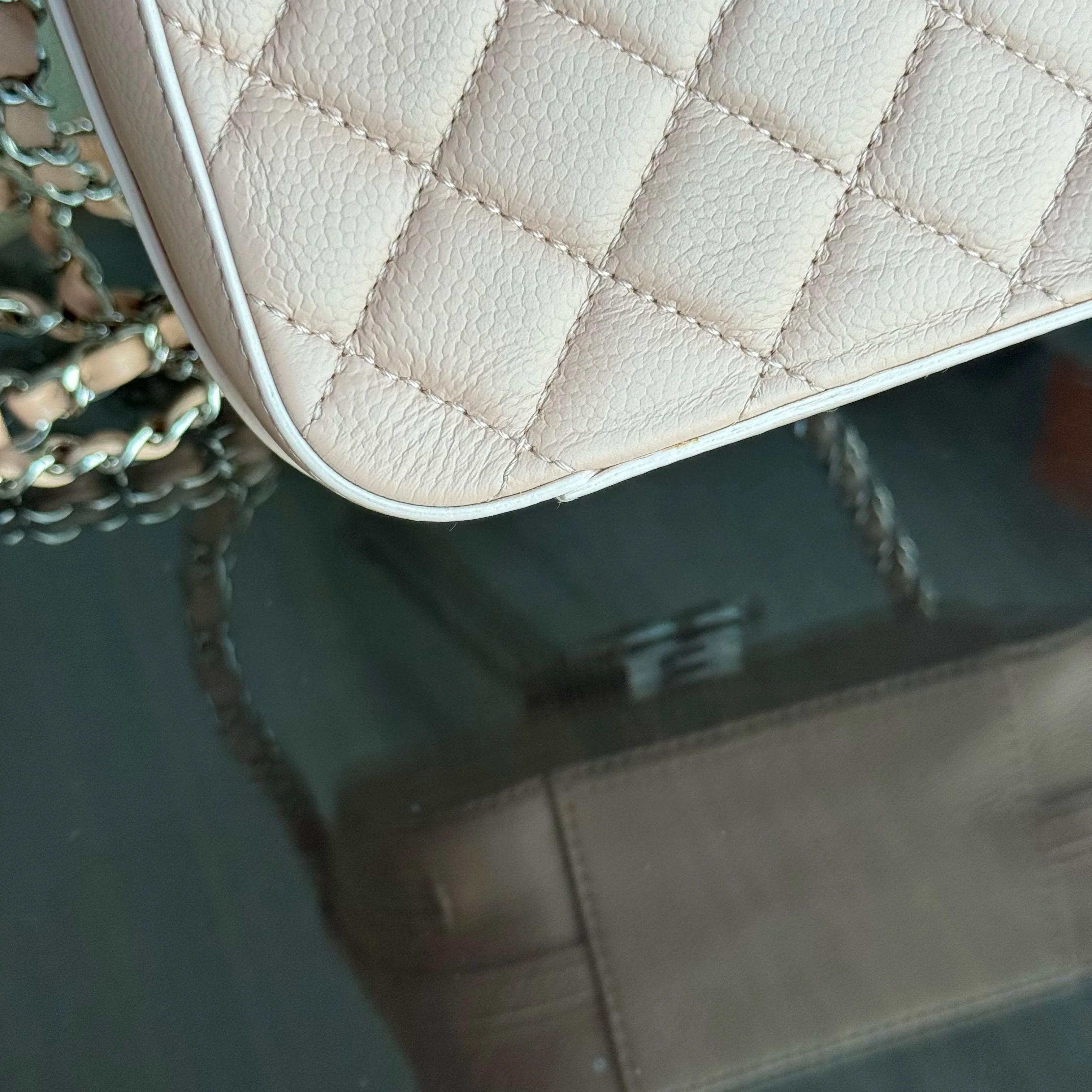 Chanel CC Box Camera Bag Small - Caviar Quilted Grained Calfskin Pink Series 24