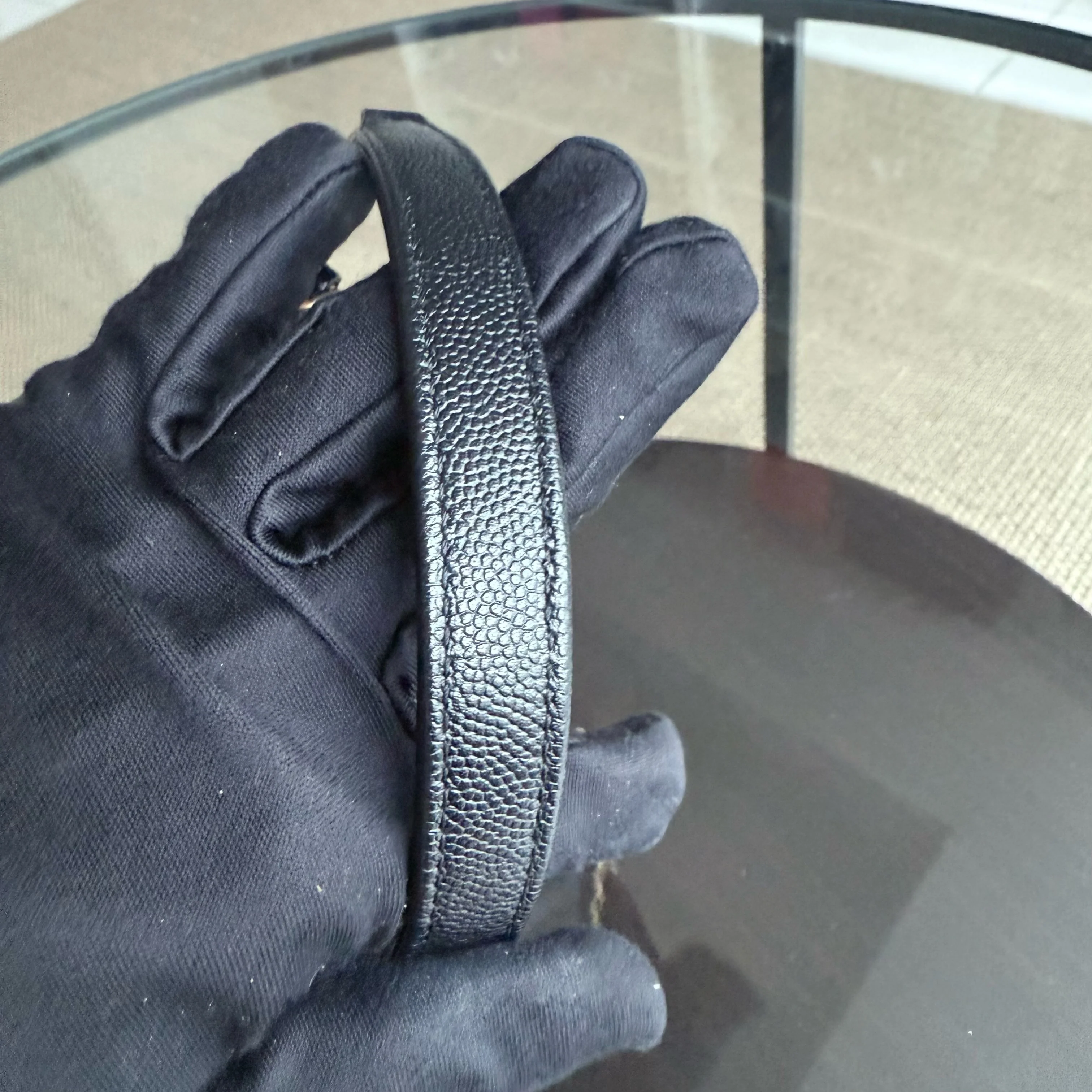 Chanel Coco Handle Small - Caviar Chevron Grained Calfskin Black Gold Hardware Series 26