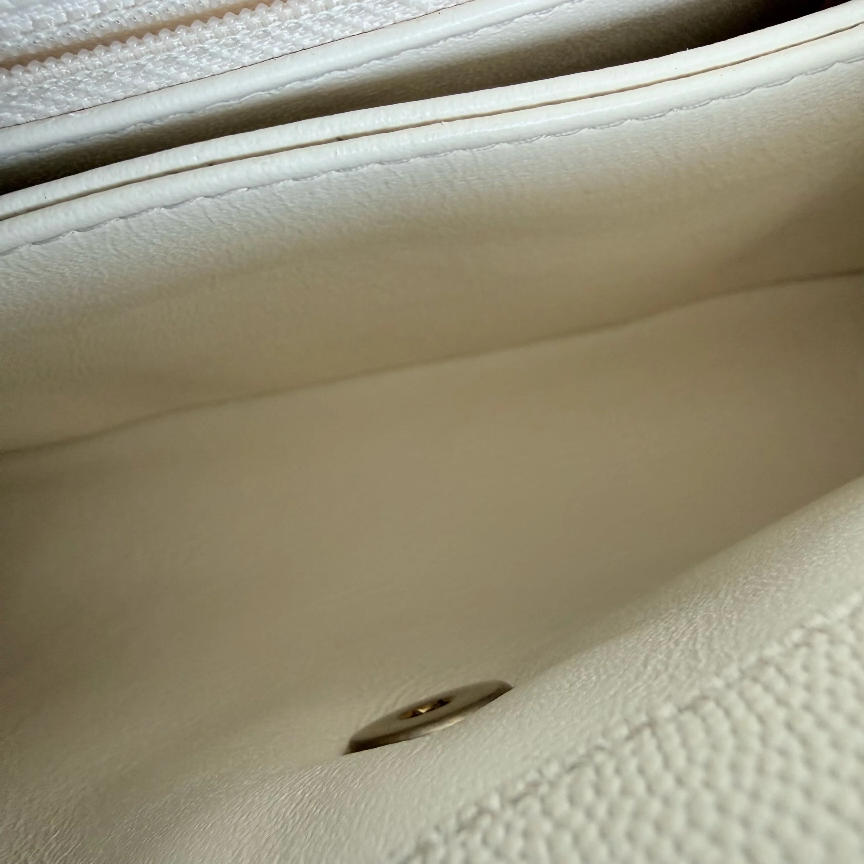 Chanel Coco Handle Small - Caviar Quilted Lizard Handle White Gold Hardward 24