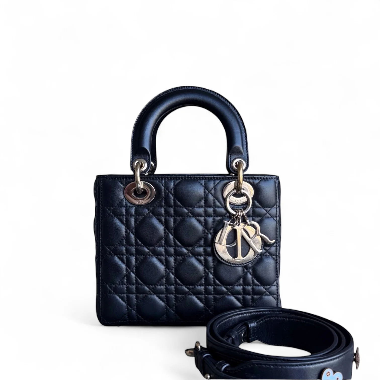 Dior Lady Small Flap - Cannage Lambskin Black Gold Hardware