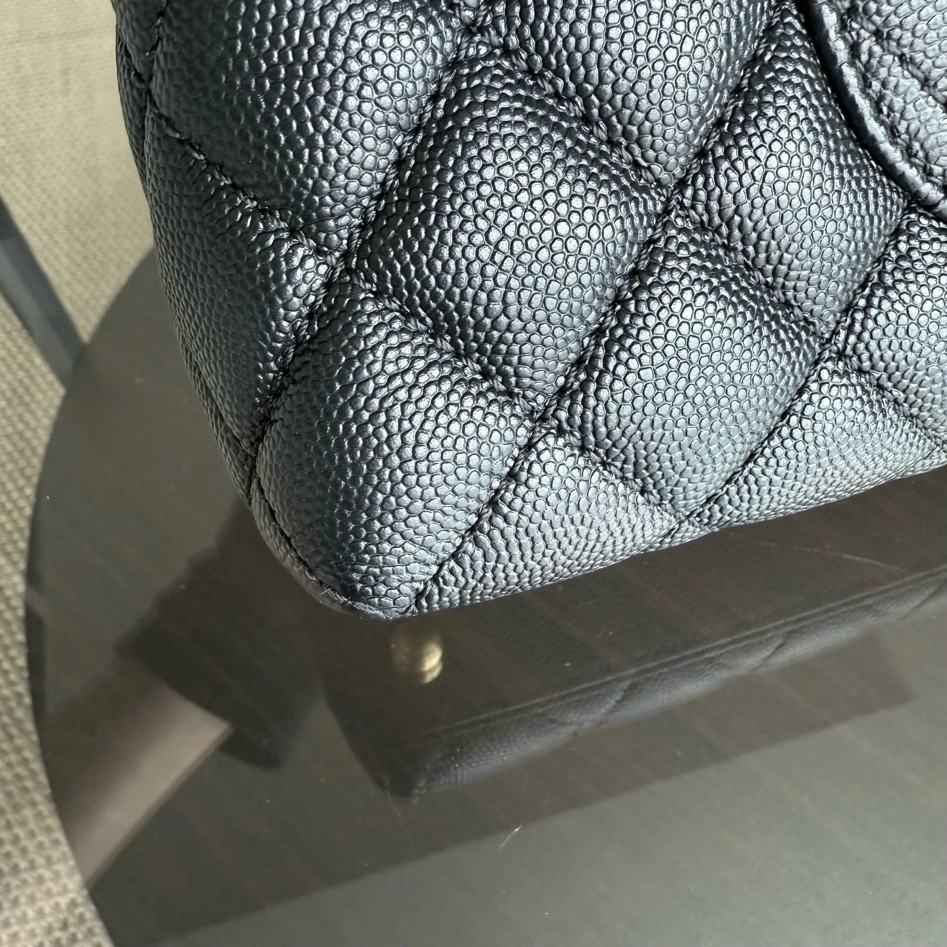 Chanel Coco Handle Medium - Caviar 29CM Quilted Black Gold Hardware Series 27