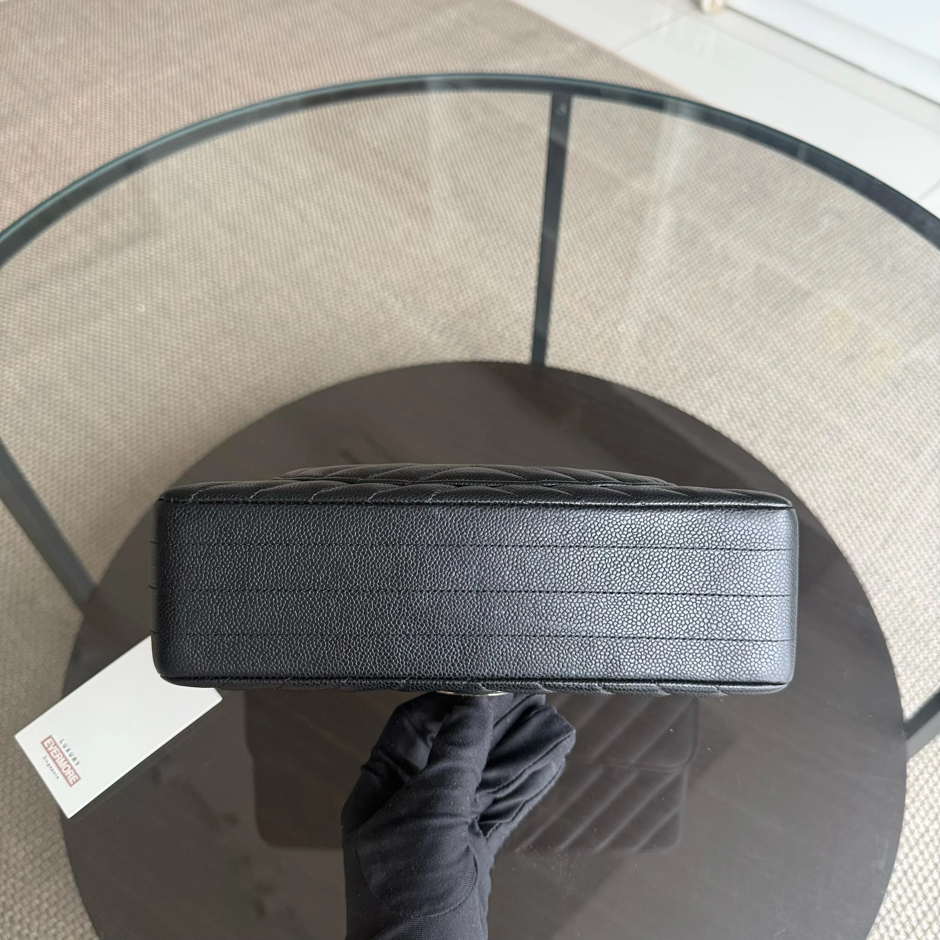 Chanel Classic Flap Small - Caviar 23CM Chevron Black Gold Hardware Series 30