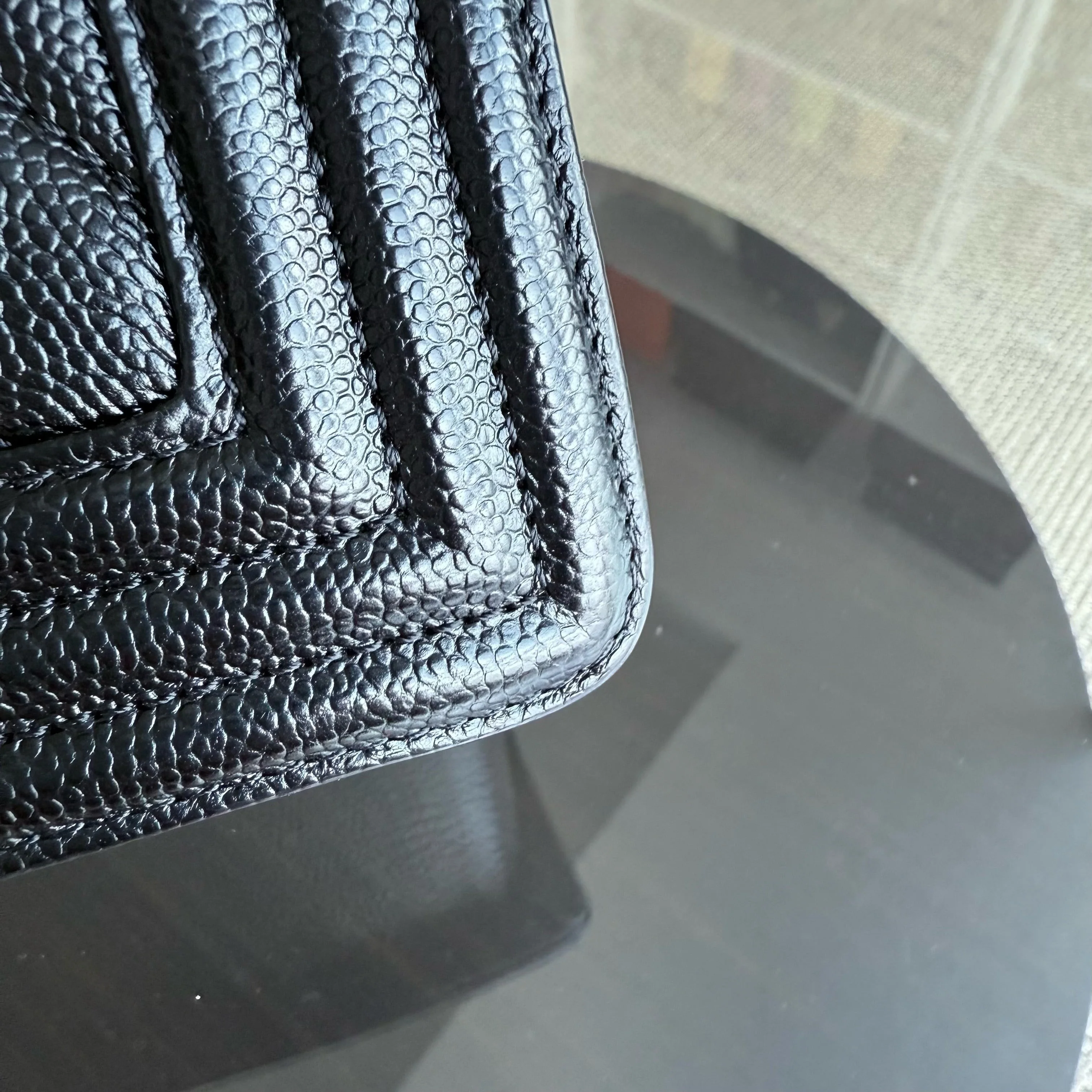 Chanel Boy Small - Caviar 20CM Chevron Black Gold Hardware Series 24