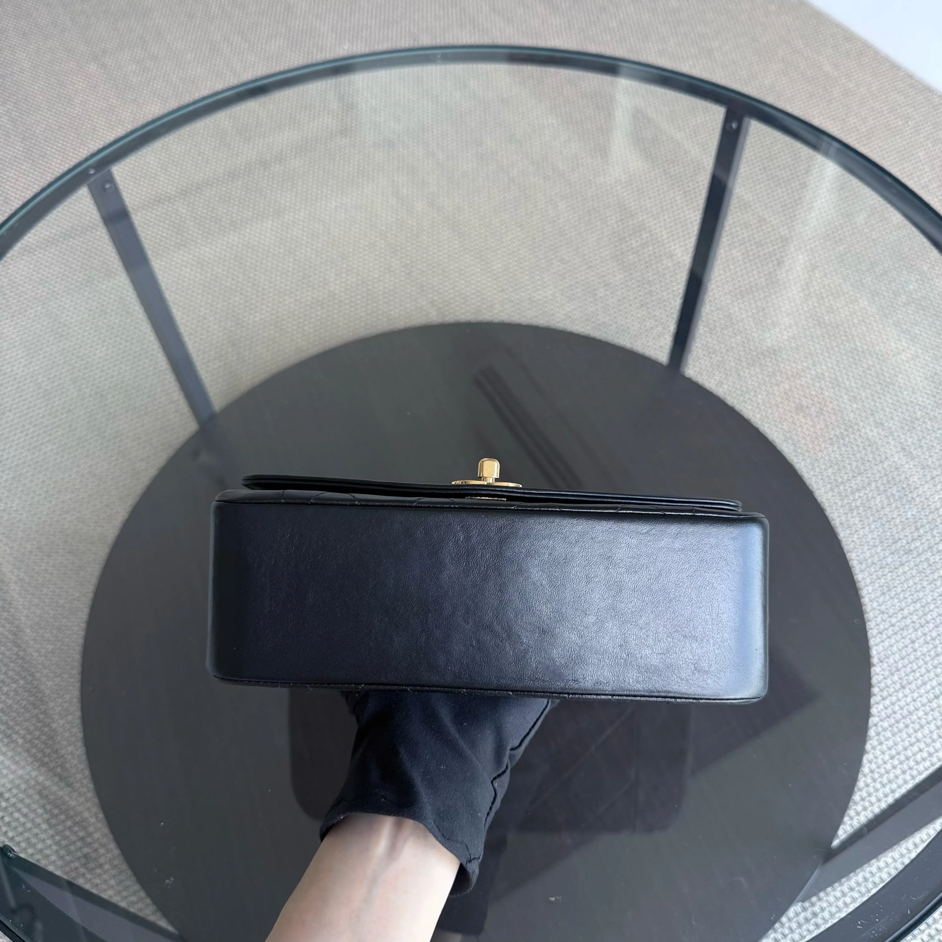 Chanel Diana Vintage - Quilted Lambskin Black Gold Hardware Series 2