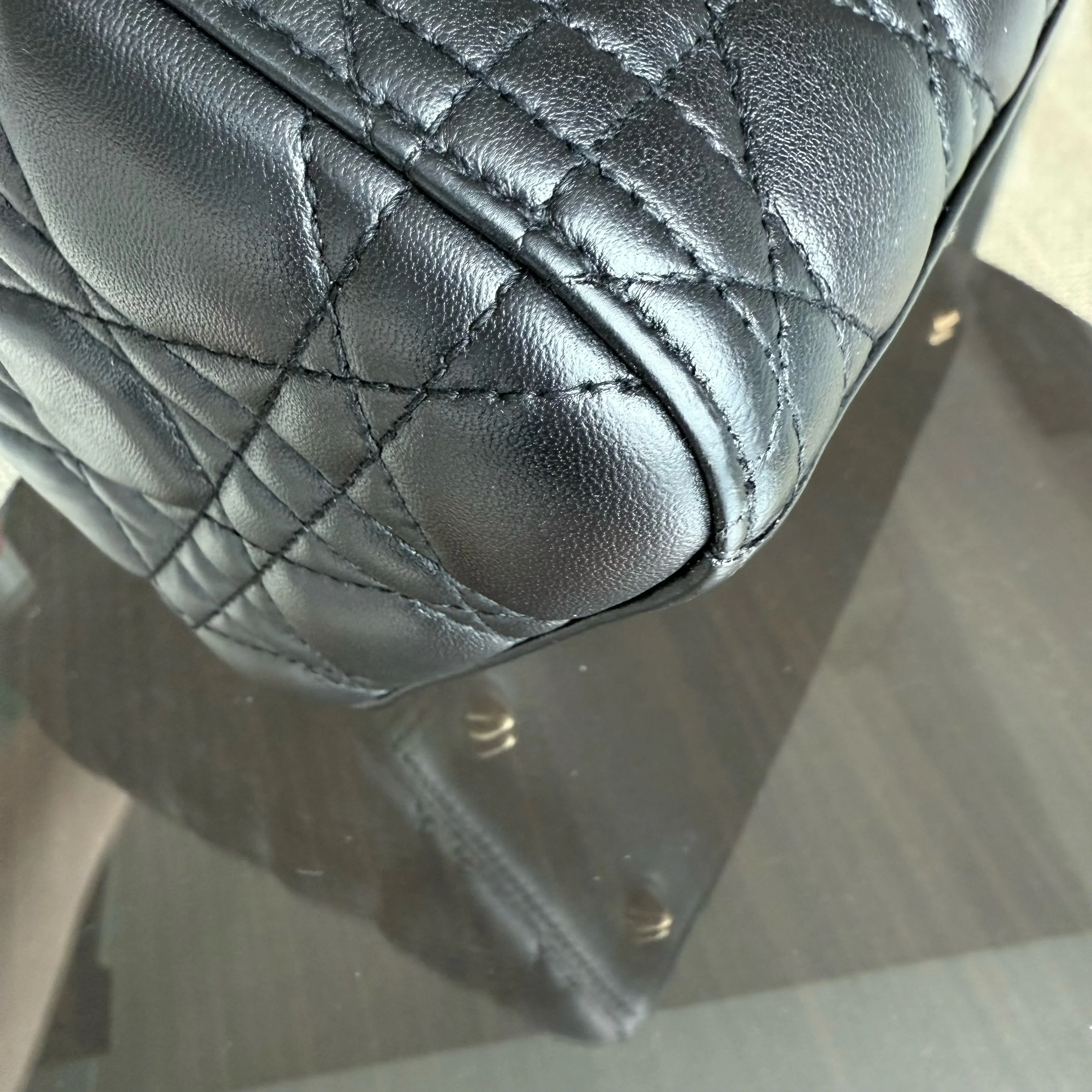 Dior Lady Medium - Cannage Lambskin Black Gold Hardware NO STRAP