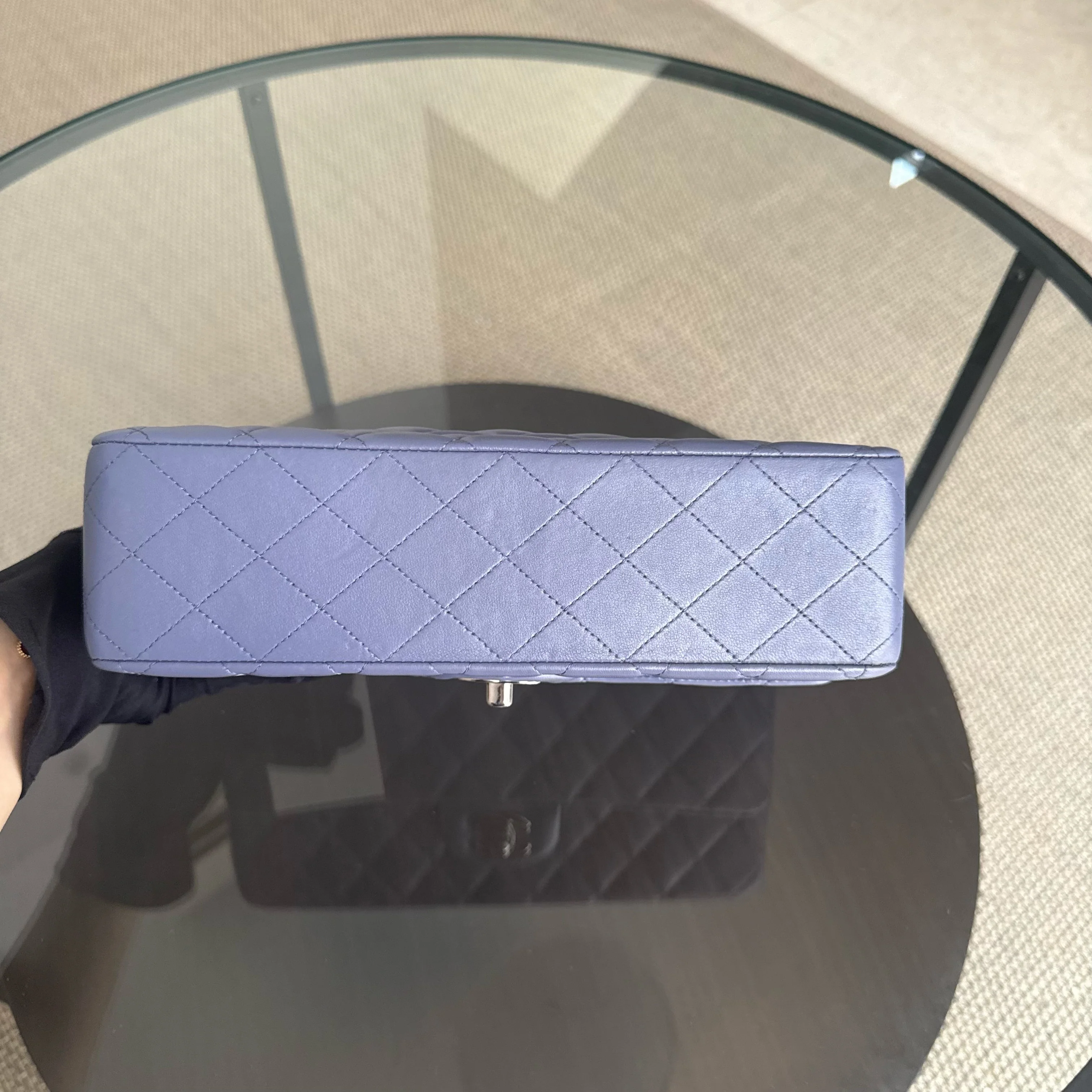 Chanel Classic Flap Medium - 25CM Quilted Lambskin Lavender Silver Hardware Series 15
