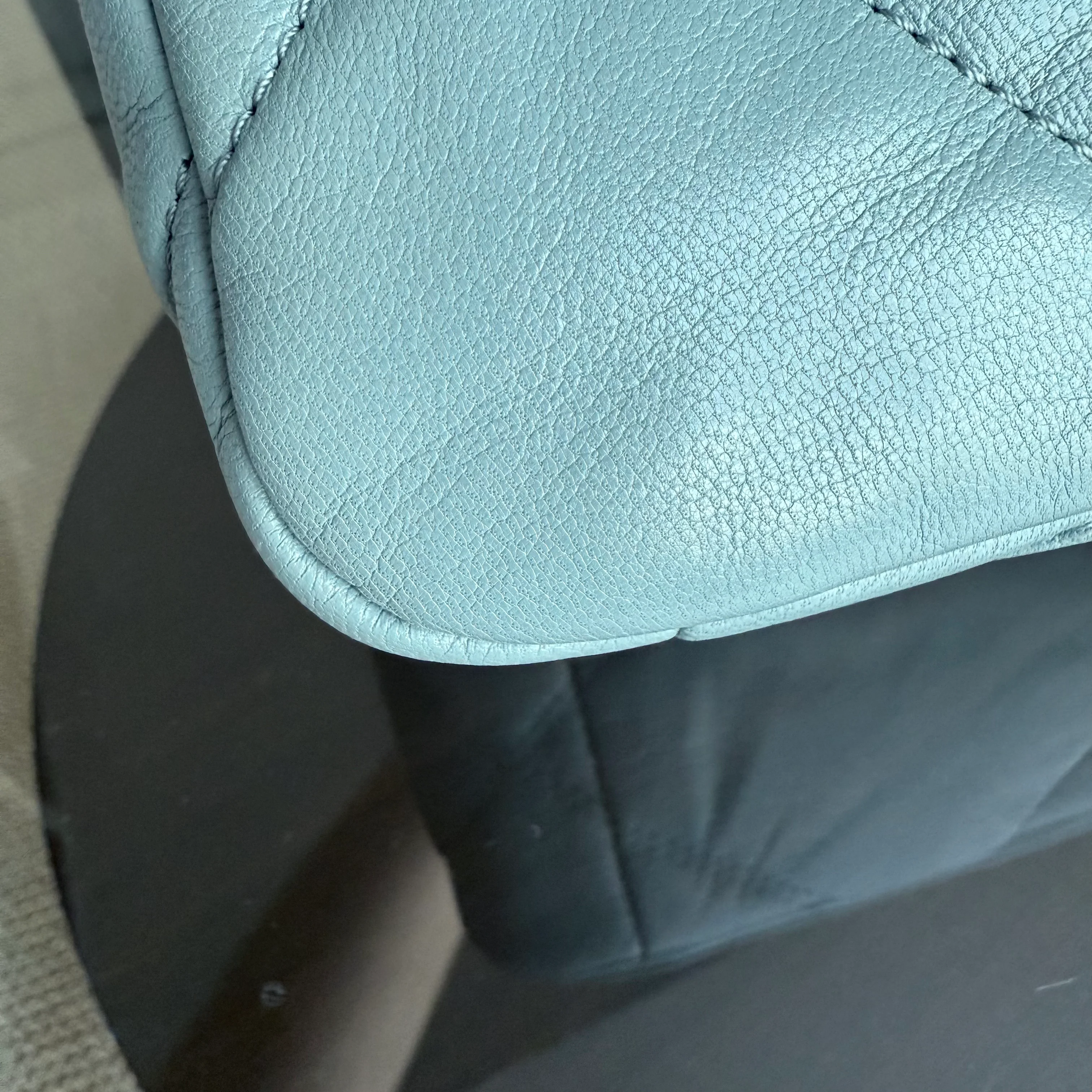 Chanel C19 Small 19 Bag Quilted Goatskin Light Blue Two-Tone Hardware Series 30